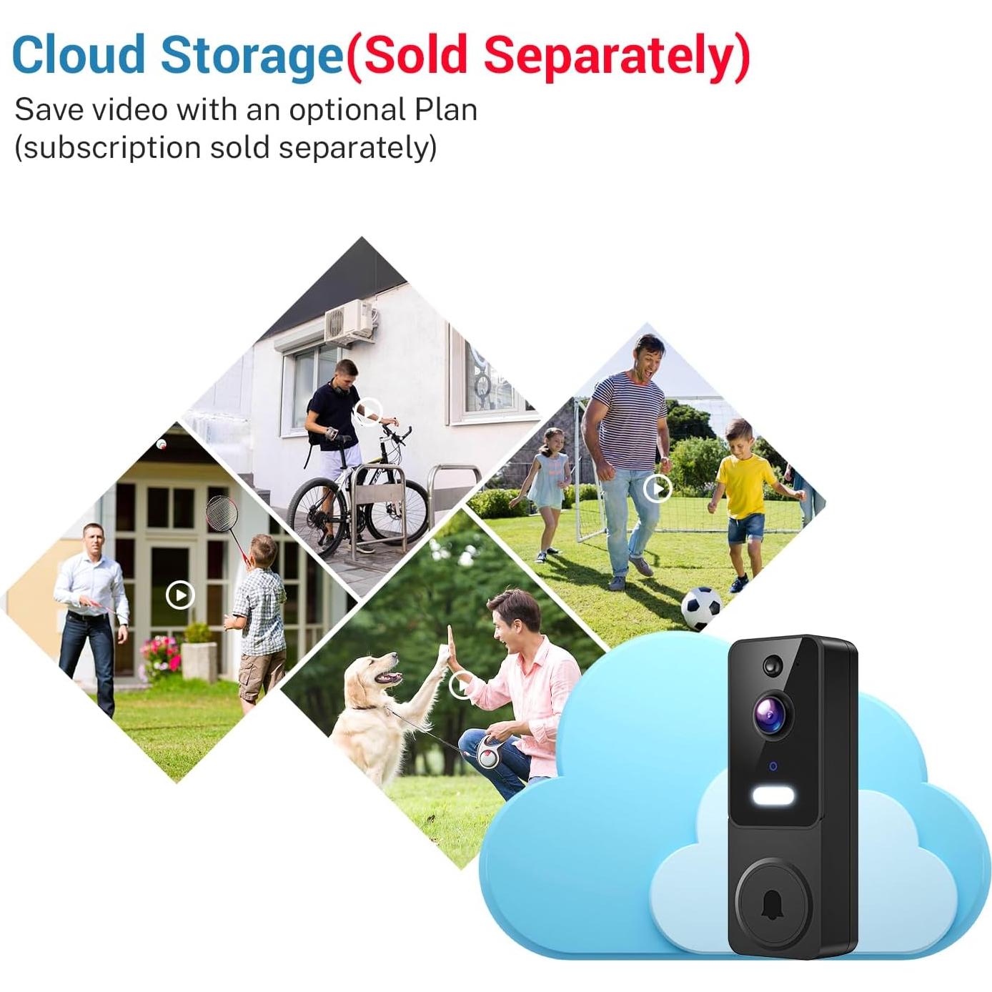 Timbre de Video Inalámbrico MeshSear P80 con Audio Bidireccional