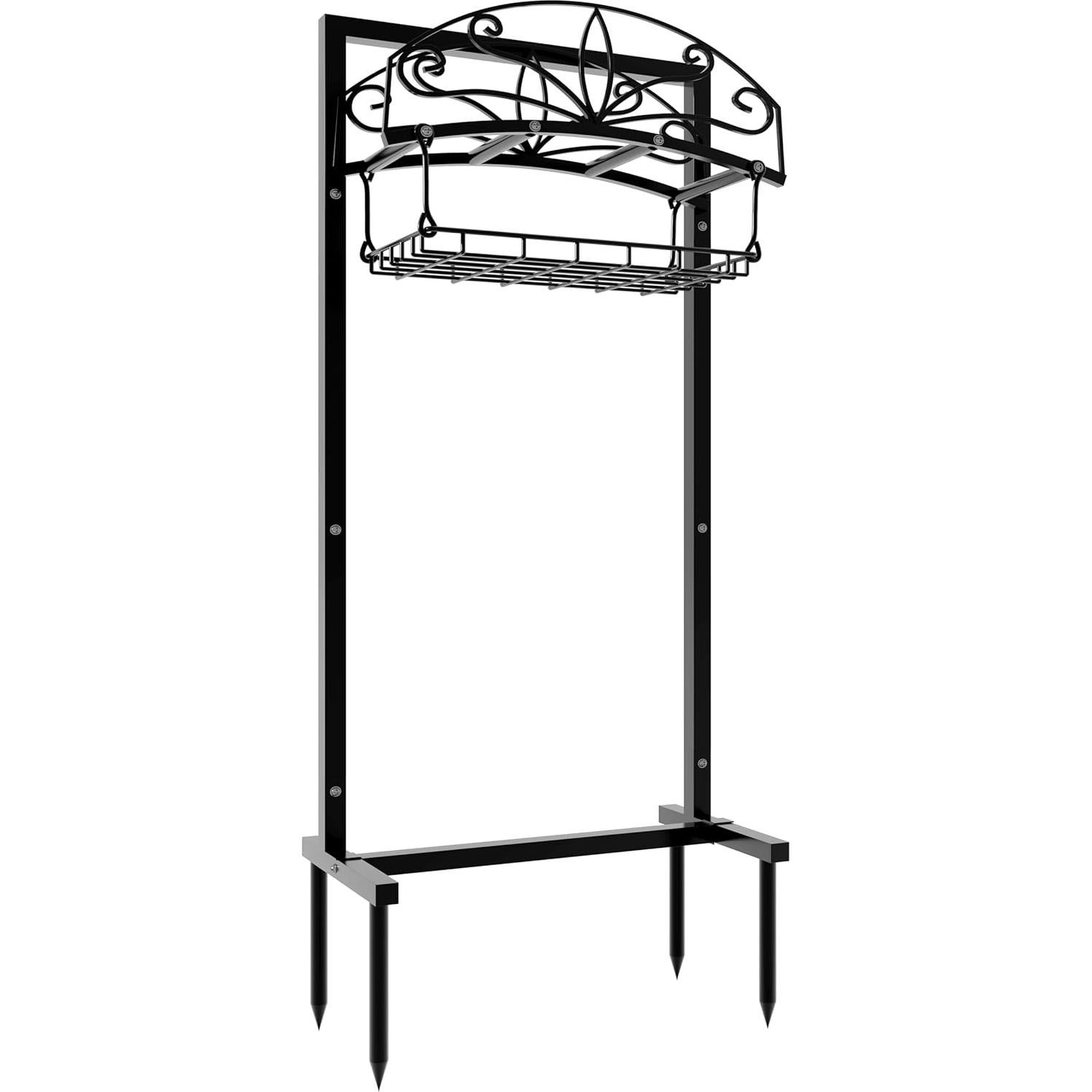 Soporte para Manguera de Jardín Fire Beauty, 54.86m, Negro