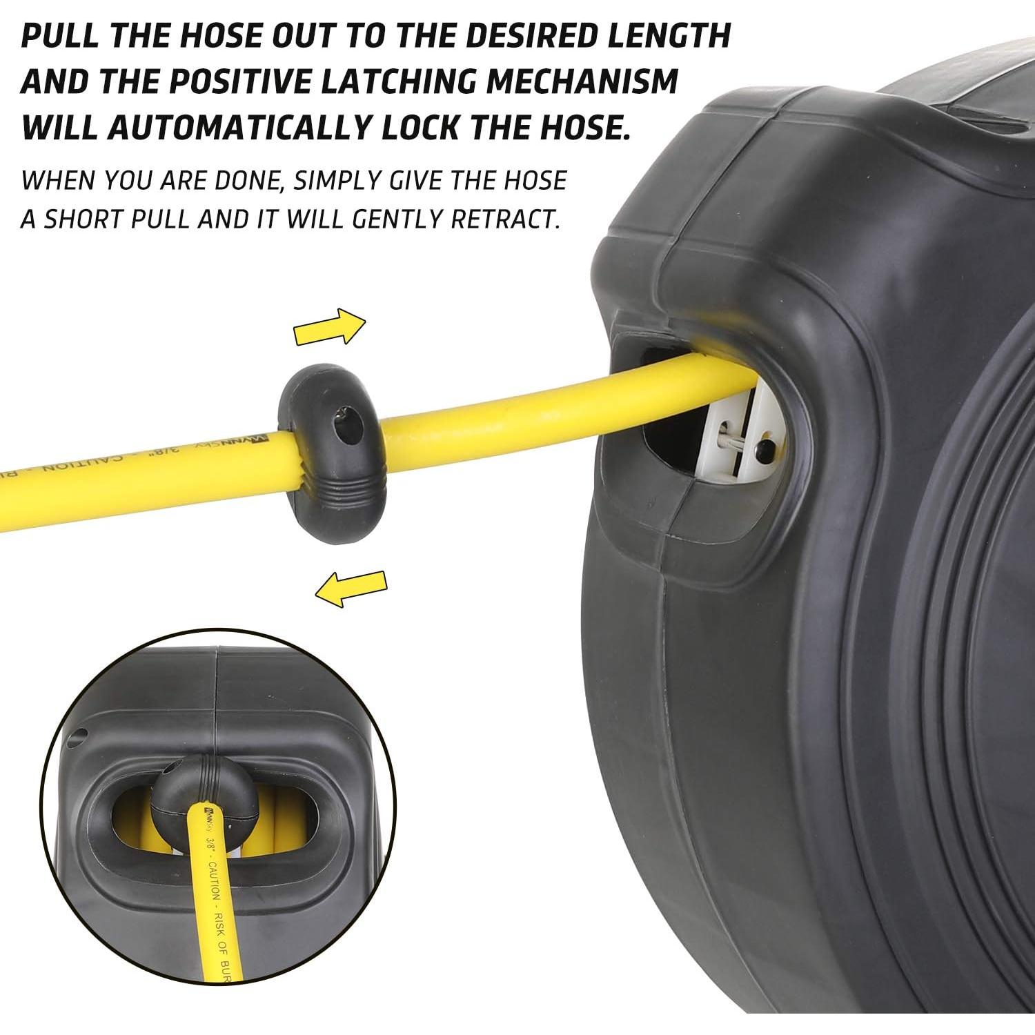 Carrete de Manguera Retráctil WYNNsky 15.24m 3/8" Automático