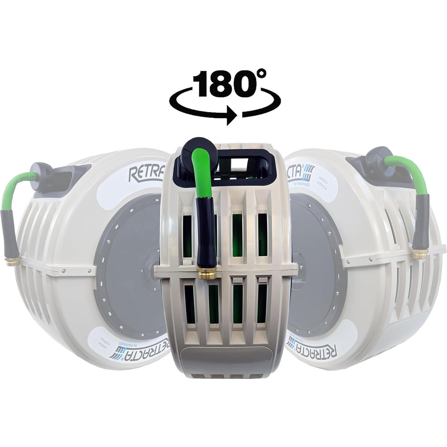 Carrete de Manguera Retráctil Macnaught 18.29 m Gris