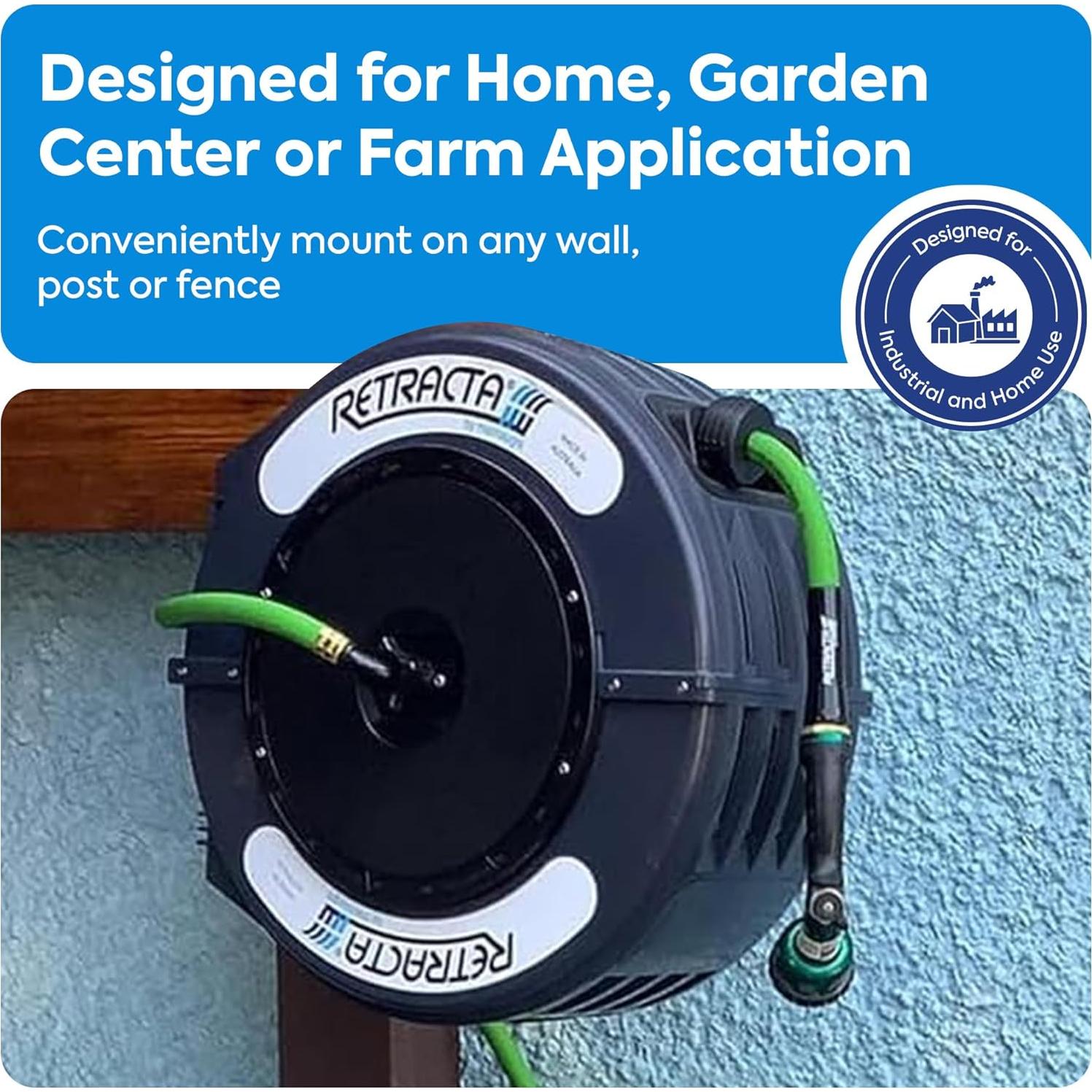 Carrete de Manguera Retráctil Macnaught 18.29 m Gris