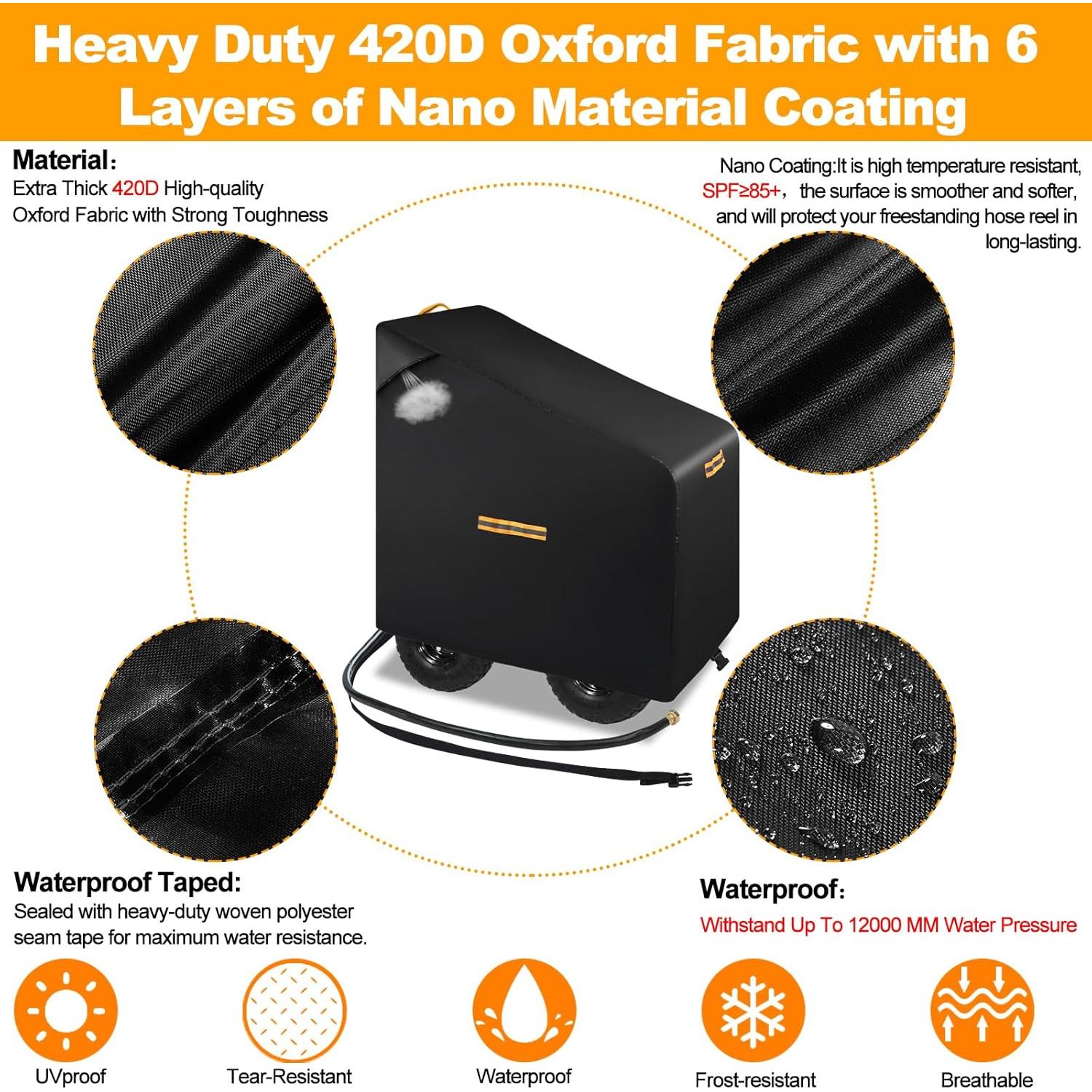 Cubierta Protectora para Carro de Manguera GRABADO 420D Impermeable