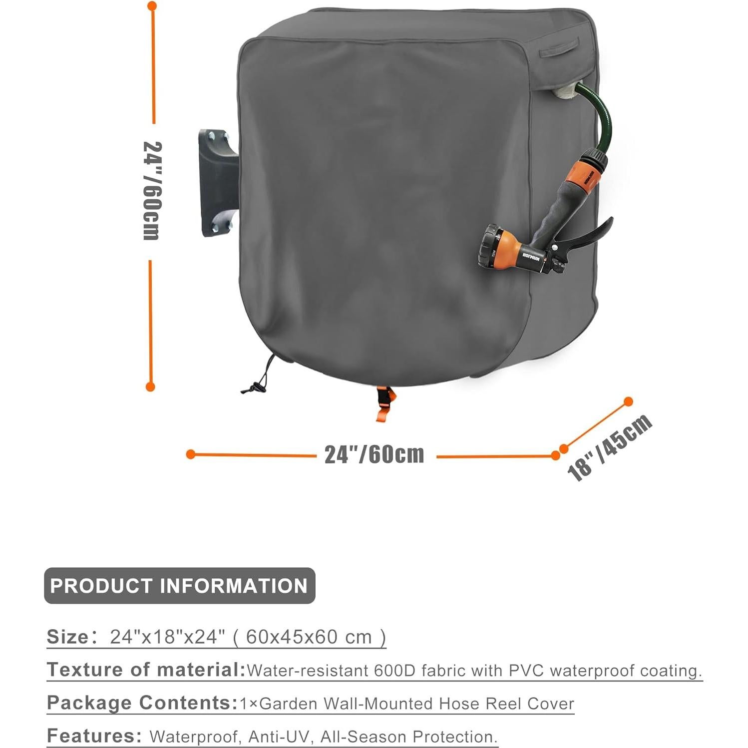 Cubierta de Carrete de Manguera Aaaspark 66 cm Impermeable