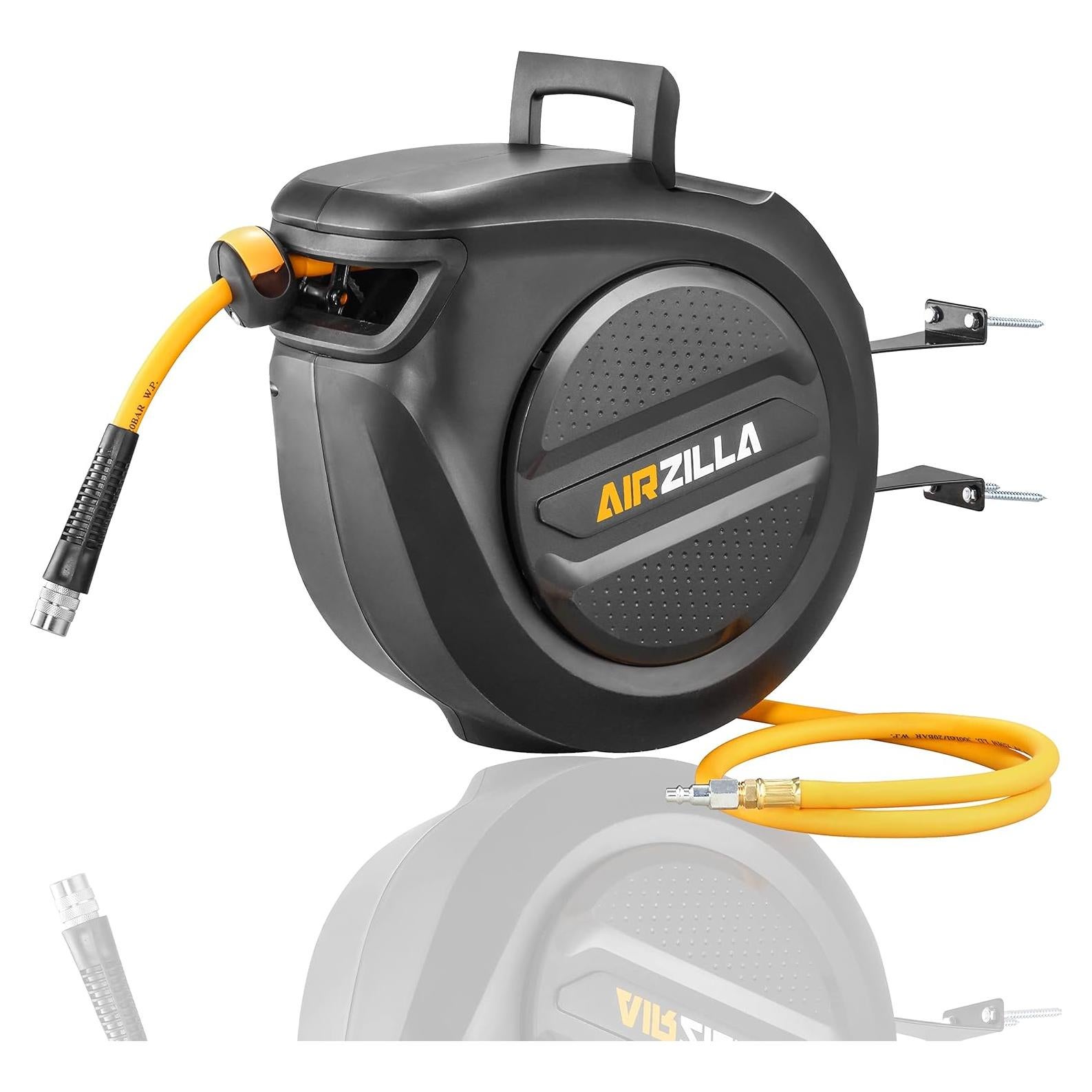 Carrete de Manguera Retráctil AIRZILLA 15.24m con Conexión Rápida