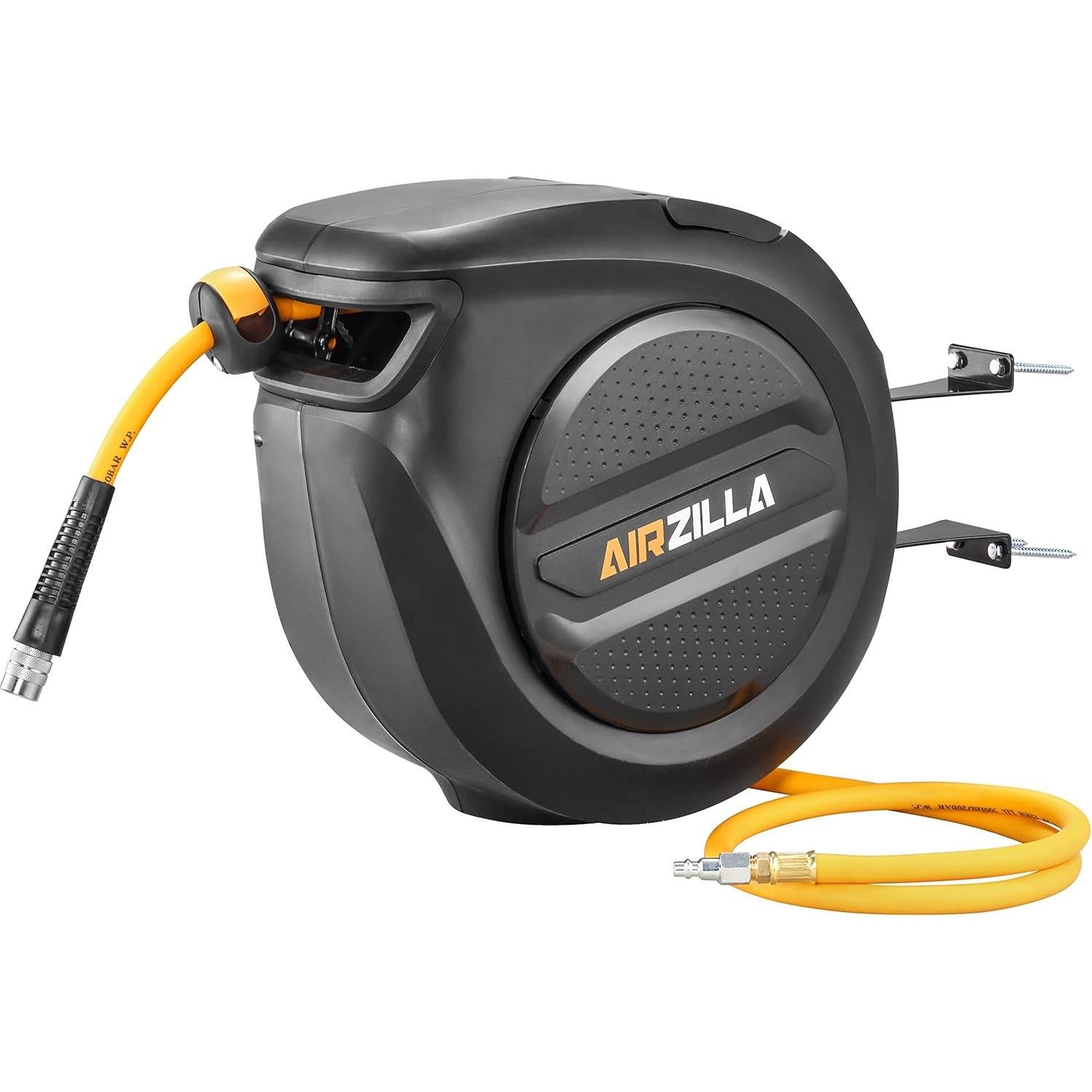 Carrete de Manguera Retráctil AIRZILLA 15.24m con Conexión Rápida