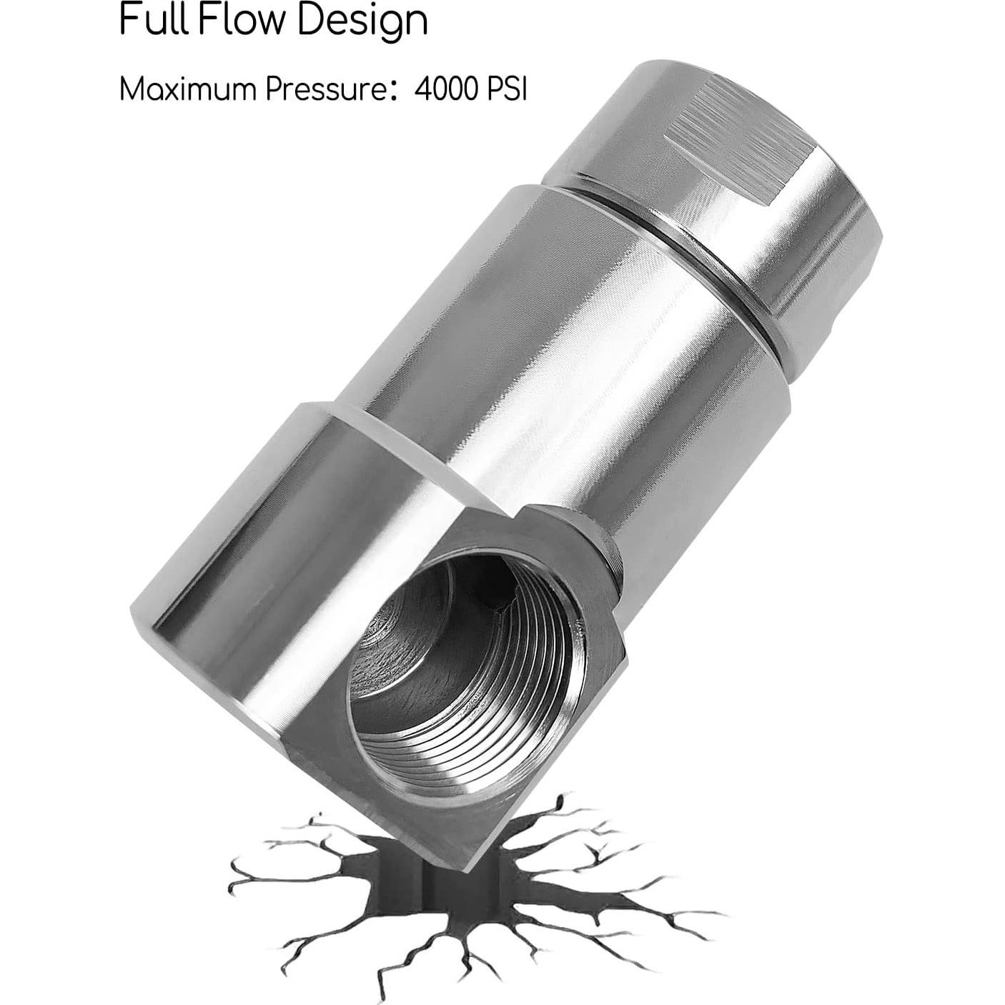 Carrete de Manguera Giratorio WUMZIJ 1 Pulgada Acero Pesado