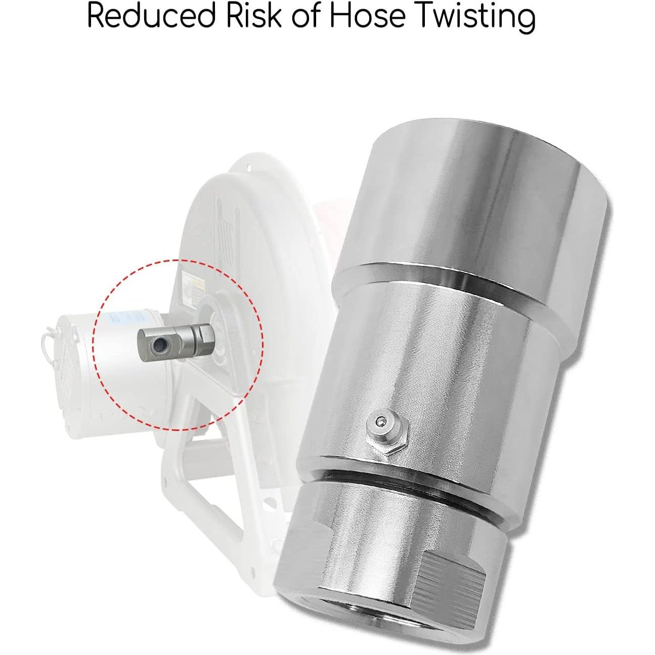 Carrete de Manguera Giratorio WUMZIJ 1 Pulgada Acero Pesado