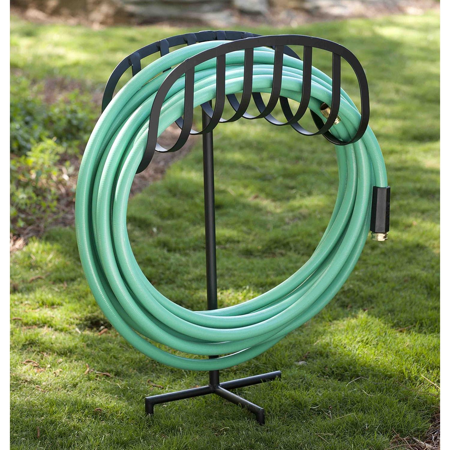 Soporte para Manguera de Jardín Liberty Garden 647, Acero Negro