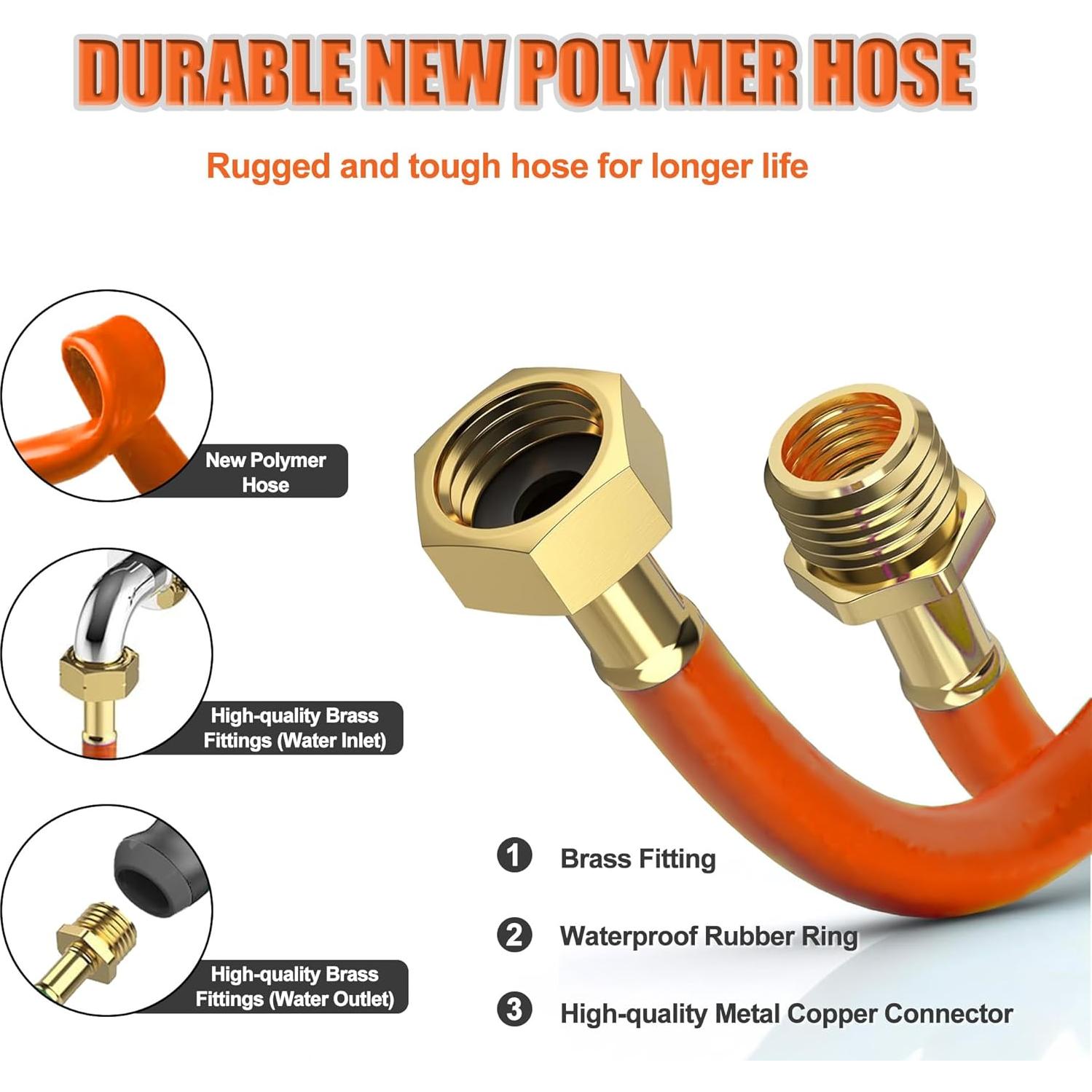 Carrete de Manguera de Jardín Retráctil AC-DK 30.48 m Verde