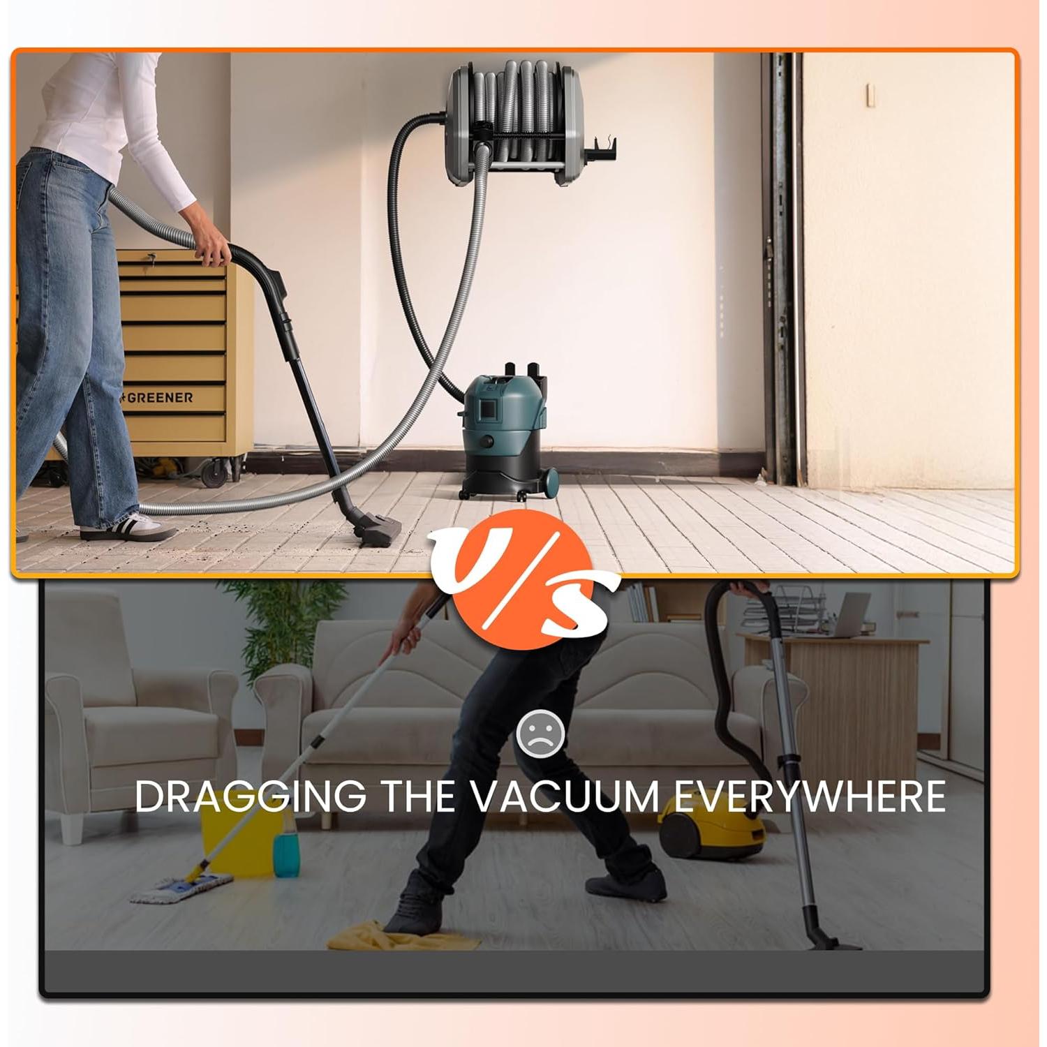 Carrete de Manguera de Vacío Giraffe Tools 30 pies 32 mm