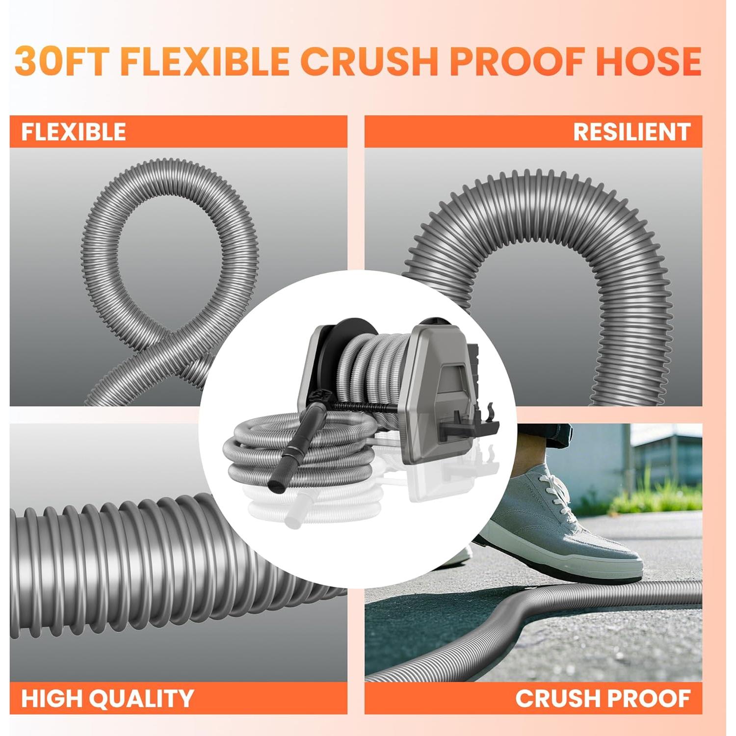 Carrete de Manguera de Vacío Giraffe Tools 30 pies 32 mm