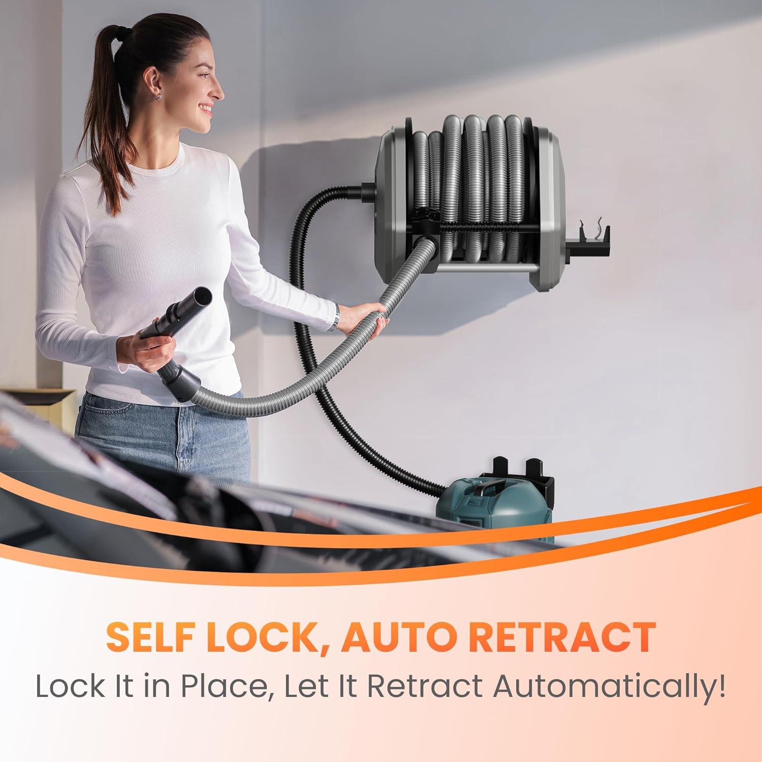 Carrete de Manguera de Vacío Giraffe Tools 30 pies 32 mm