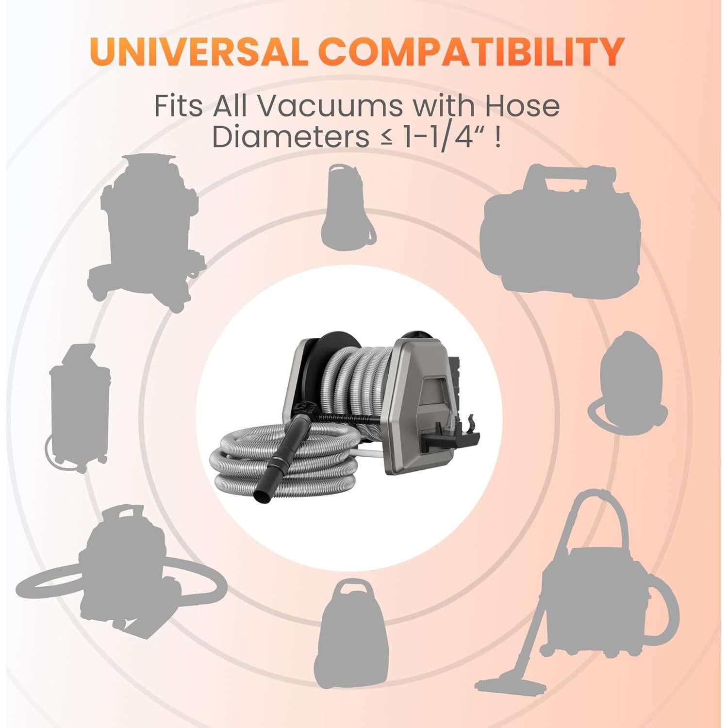 Carrete de Manguera de Vacío Giraffe Tools 30 pies 32 mm