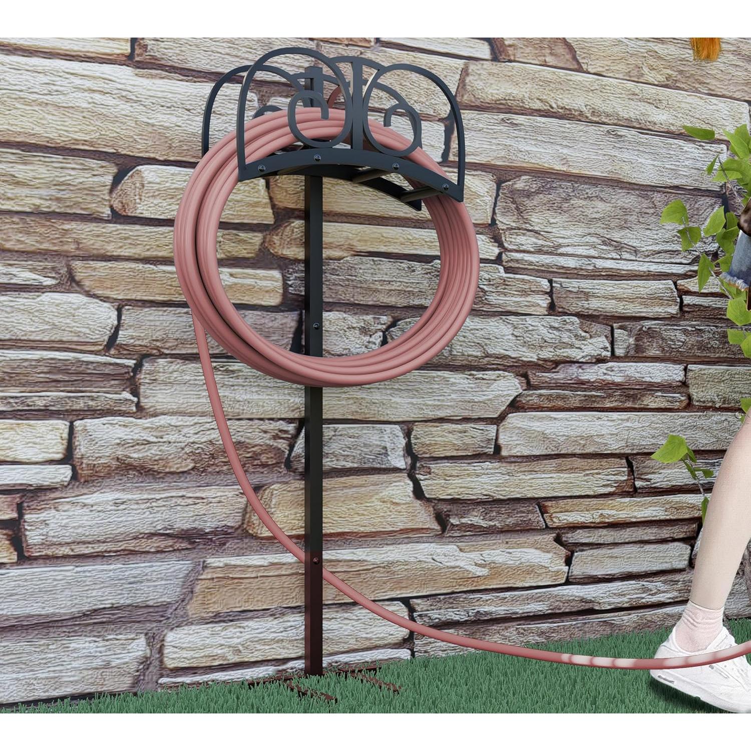 Soporte de Manguera de Jardín Calidola con 4 Picos - 45.72m