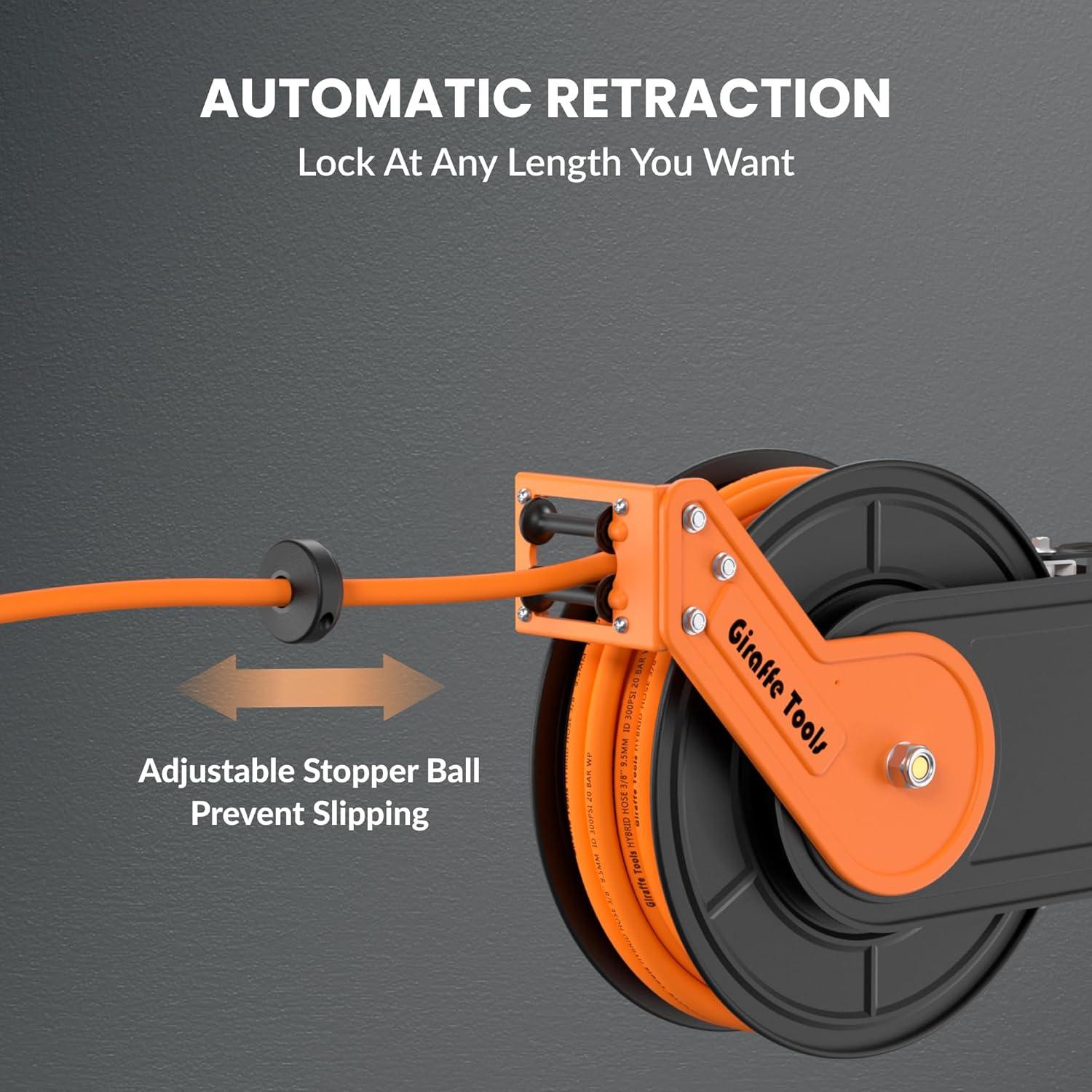 Carrete Retráctil de Manguera de Aire Giraffe TA15 50 pies