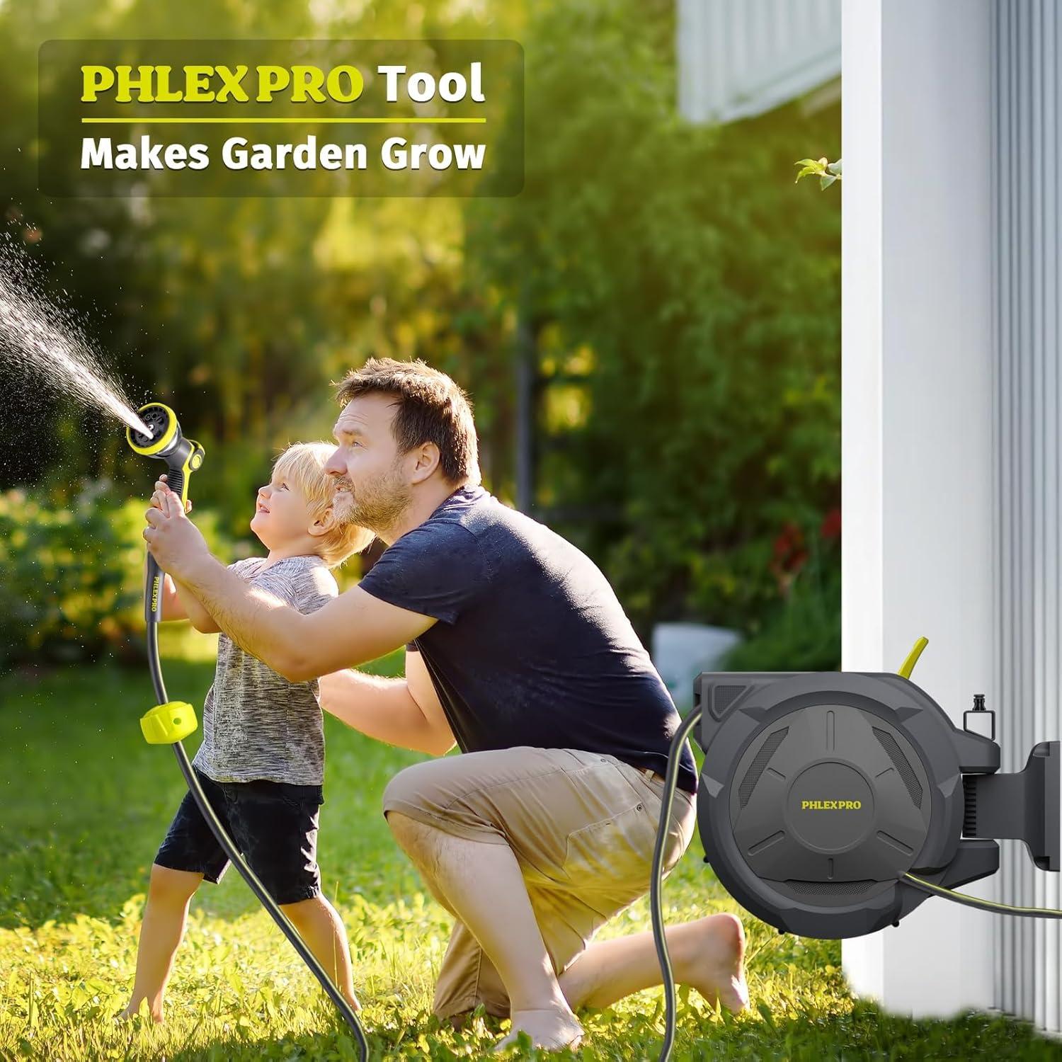 Carrete de Manguera de Jardín PHLEX PRO 35.05 m Automático