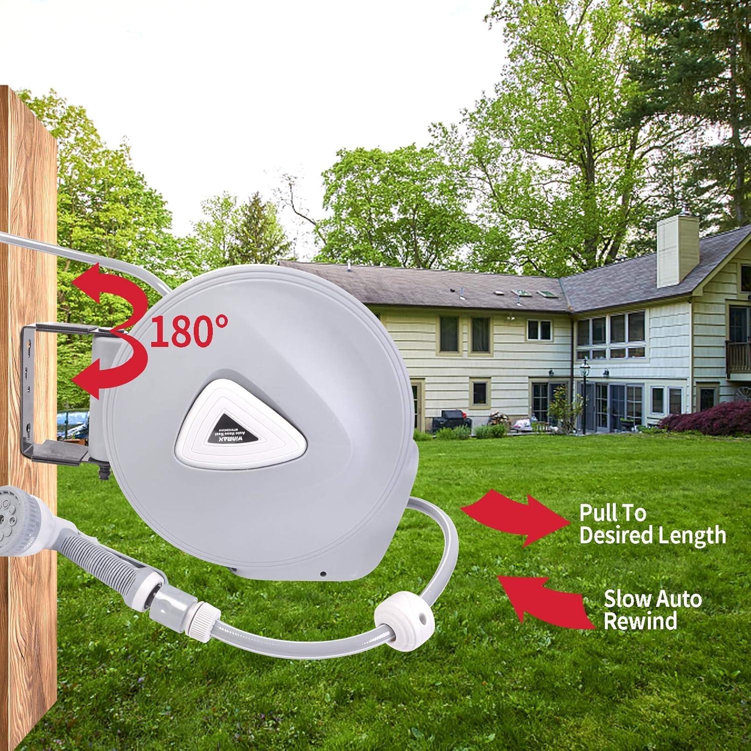 Carrete de Manguera Retráctil WINMAX 9.75 Metros con Pistola