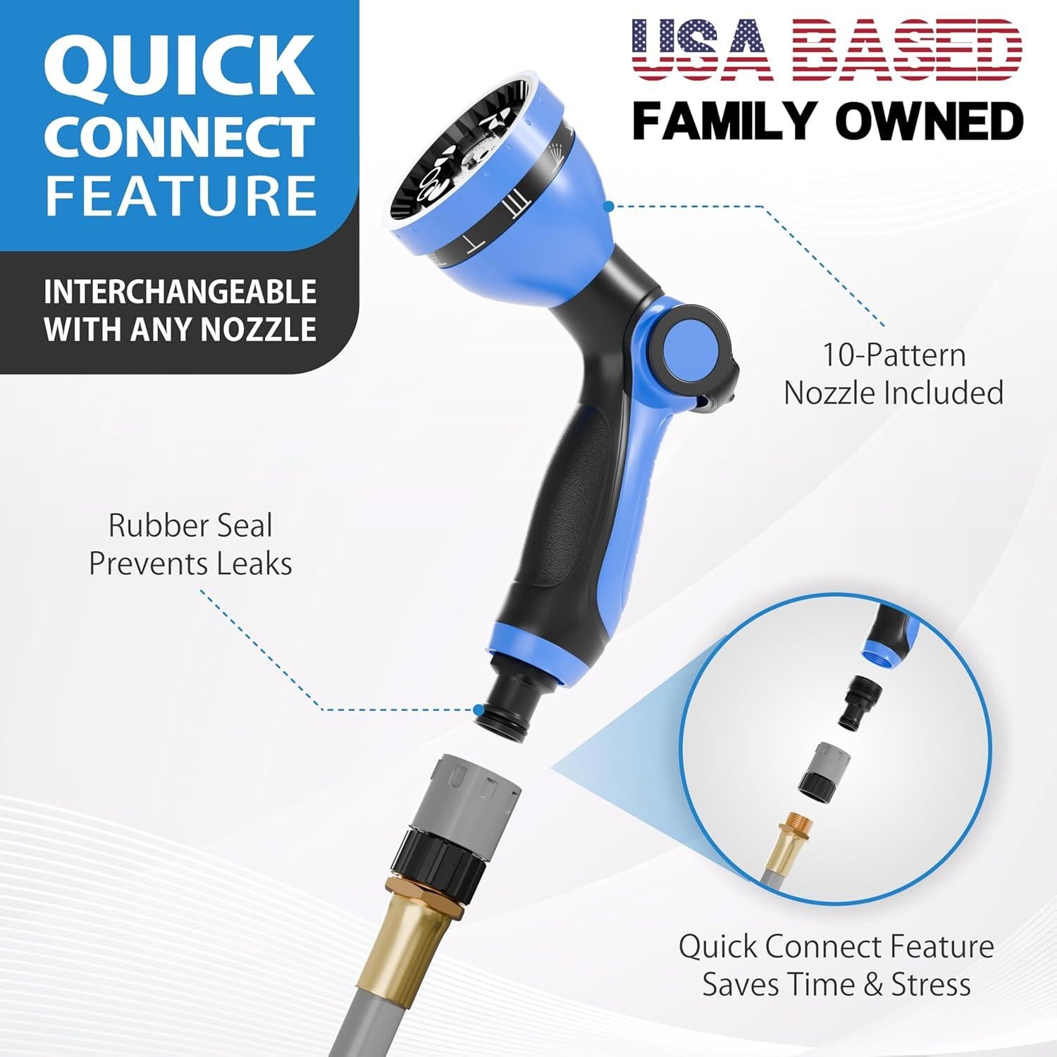 Carrete de Manguera de Jardín Retráctil HANDT 15.24 m Gris