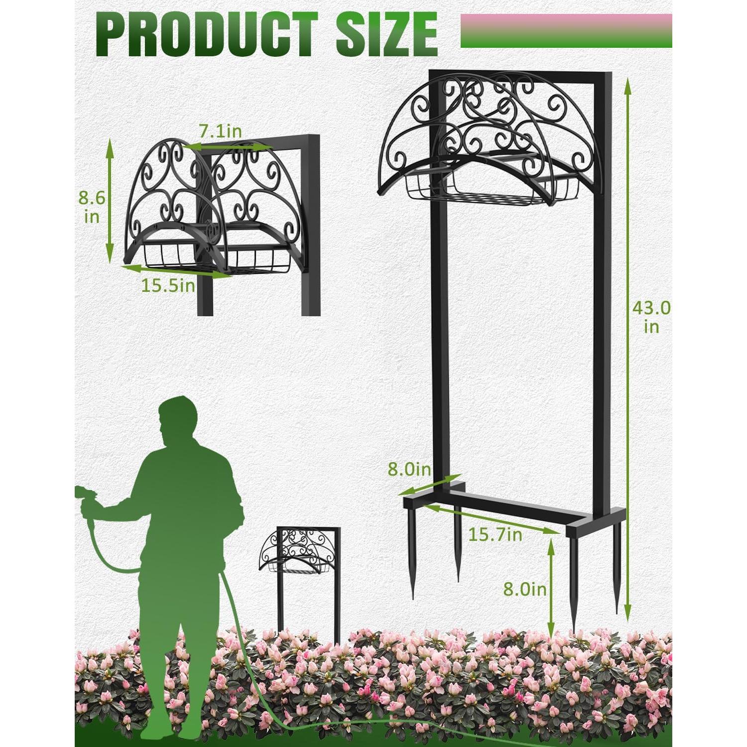 Soporte de Manguera de Jardín Breeze Touch 88.90 cm Alta Resistencia