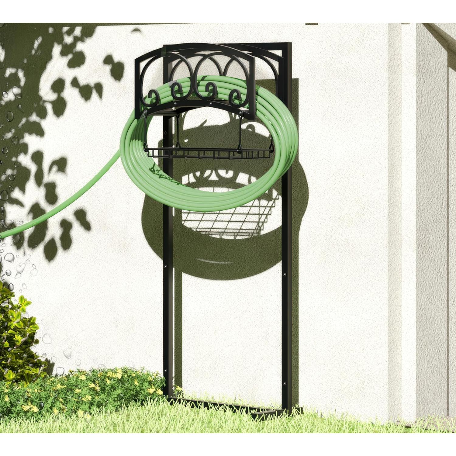 Soporte de Manguera de Jardín Calidola 150 pies Metal Resistente