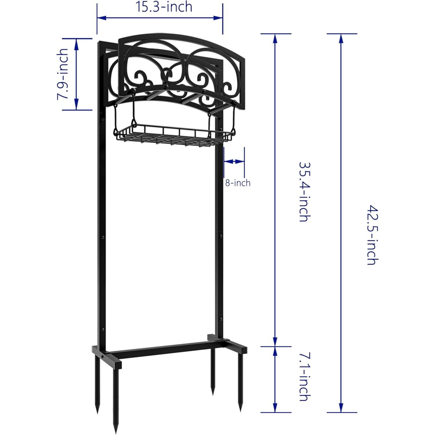 Soporte de Manguera de Jardín Calidola 150 pies Metal Resistente