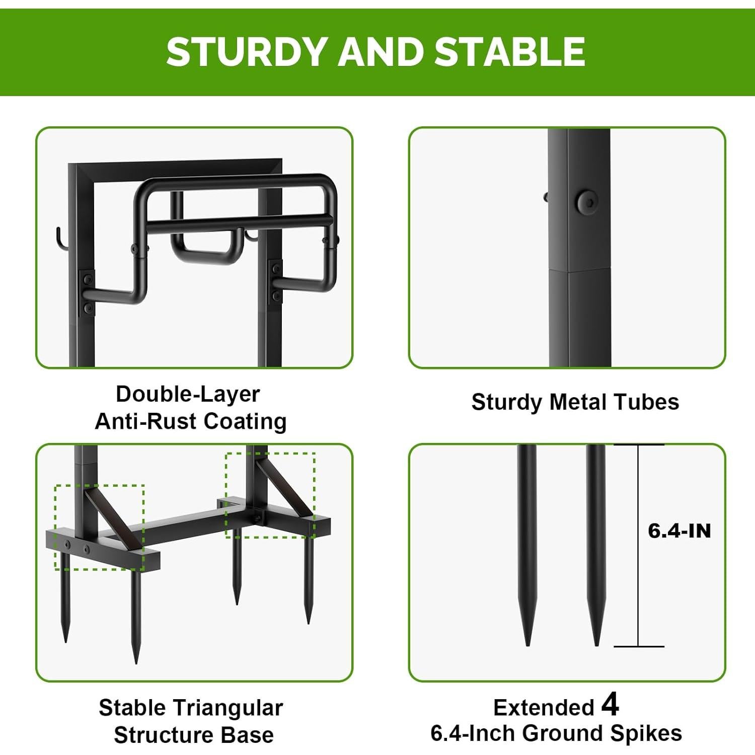 Soporte para Manguera de Jardín GAVISCITY 46m Metal Antióxido