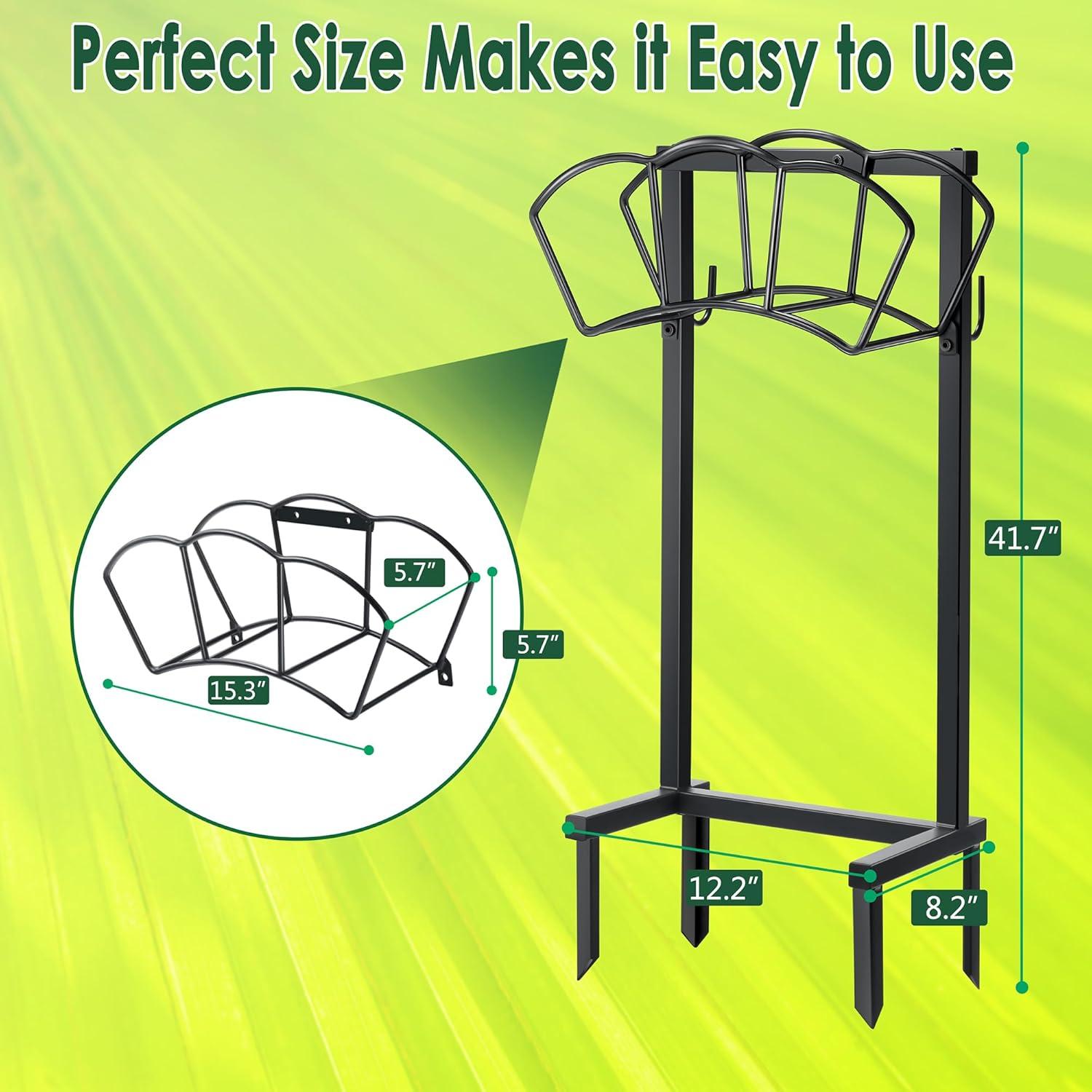 Soporte de Manguera de Jardín EONFAY Metal Resistente 150 pies