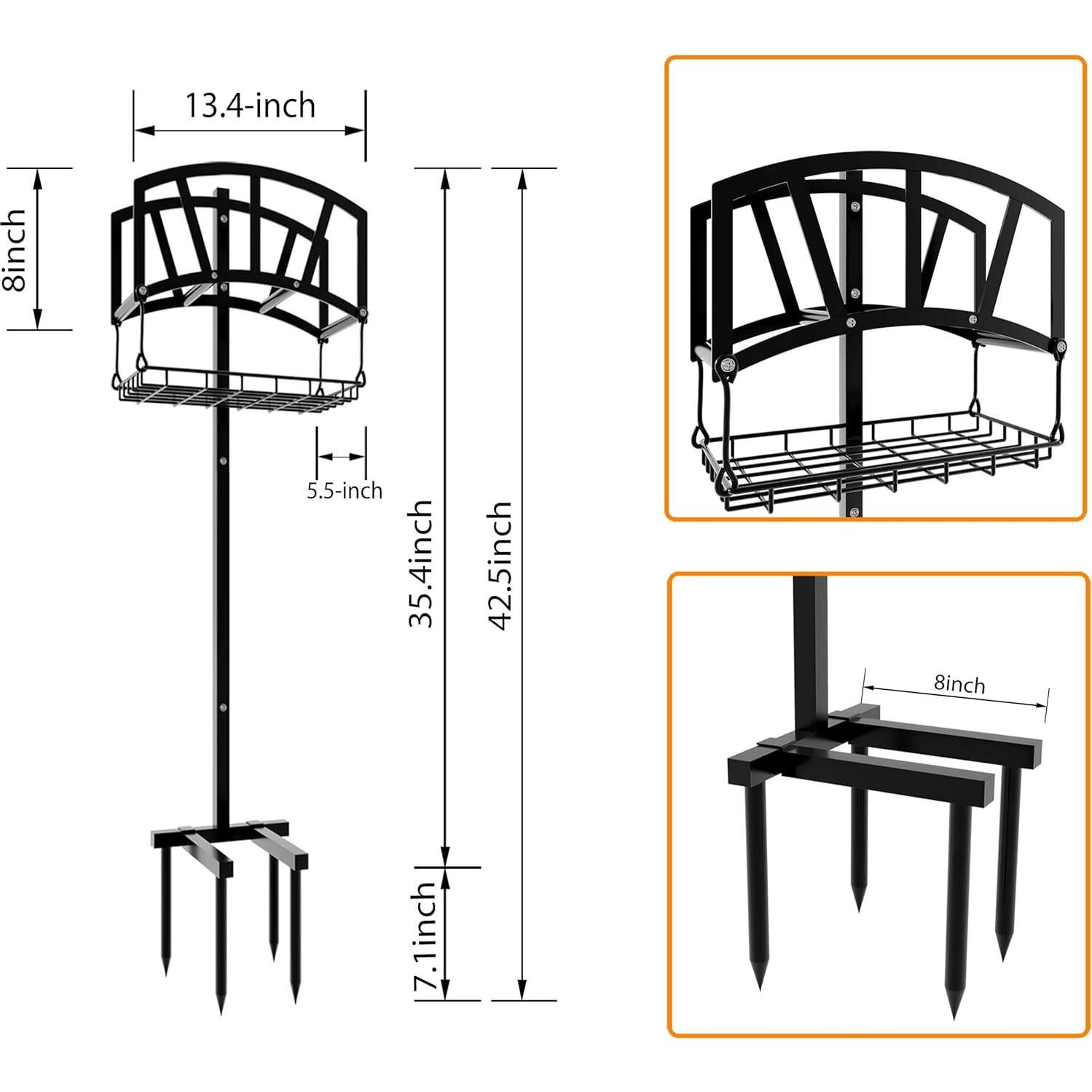Soporte para Manguera de Jardín Fire Beauty FB120, 45.72m
