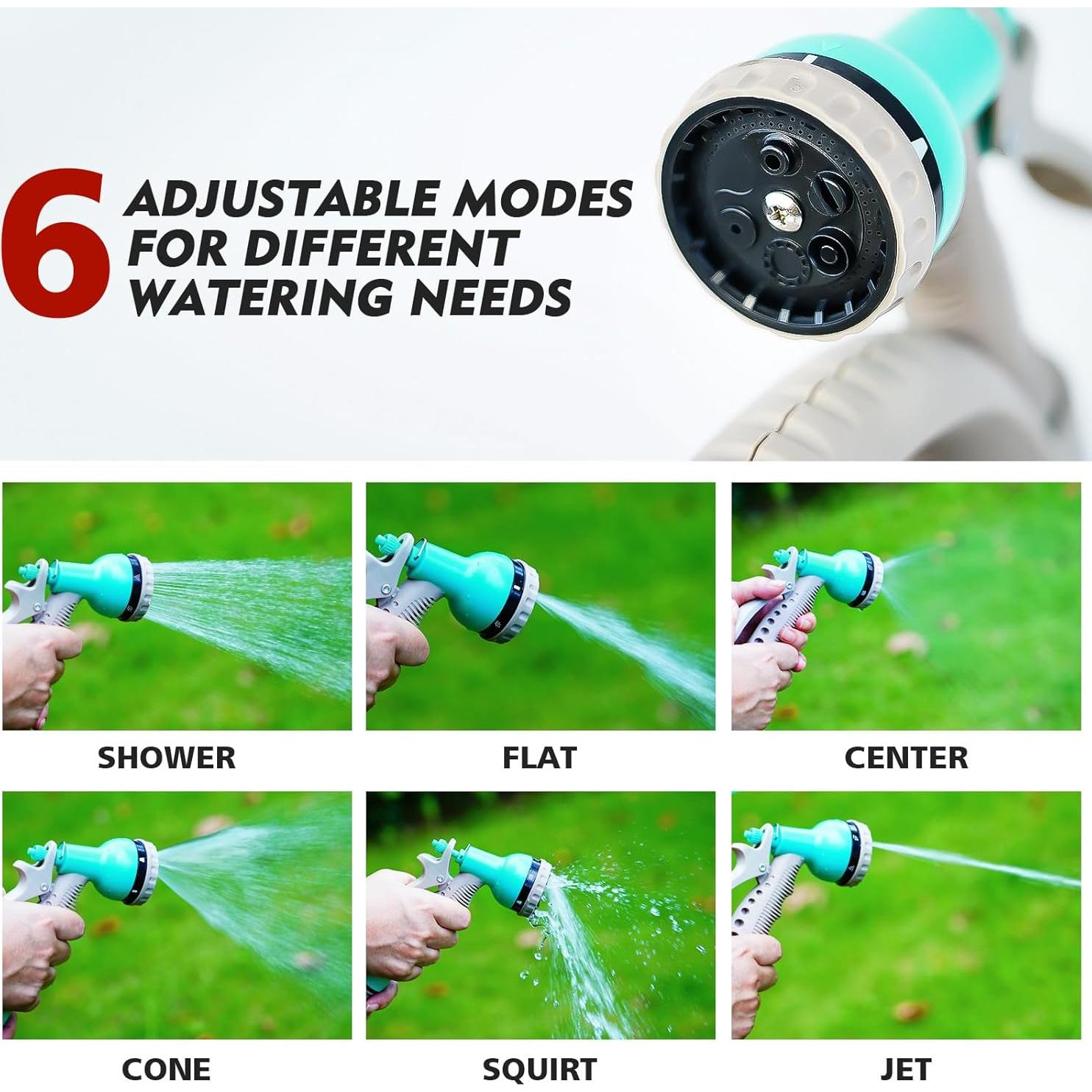 Carrete de Manguera de Jardín KURTEP 50 pies Retráctil Azul