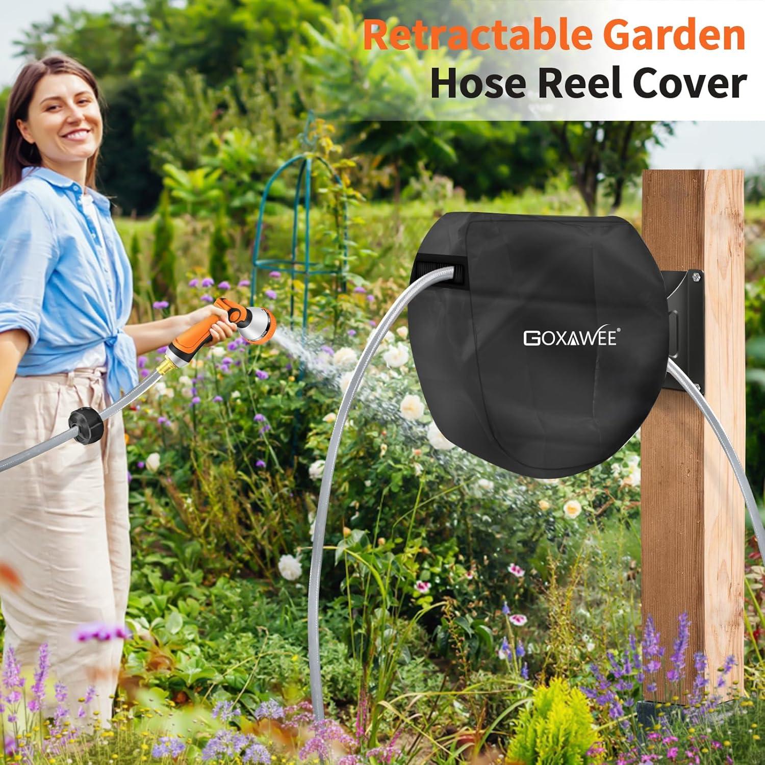 Carrete de Manguera Retráctil GOXAWEE 30.48 m Naranja