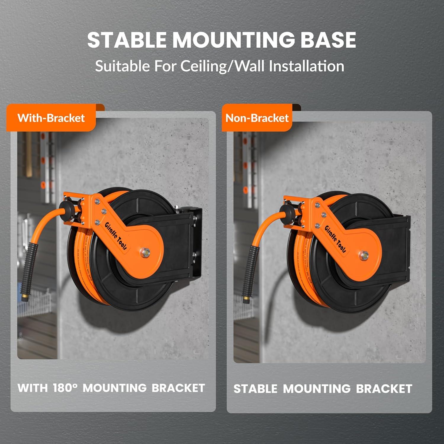 Carrete Retráctil de Manguera de Aire Giraffe Tools TA15B 15.24m