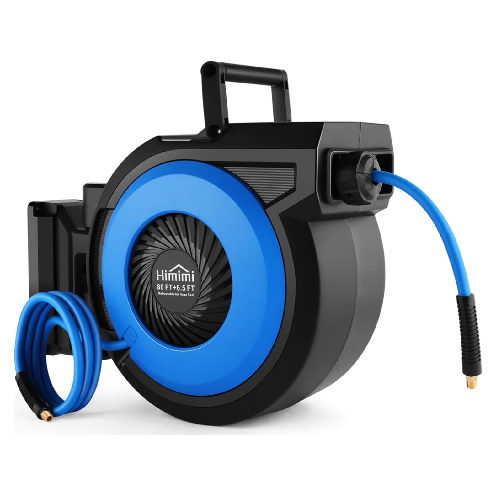 Reel de Manguera de Aire Retráctil 24.38m Himimi Azul