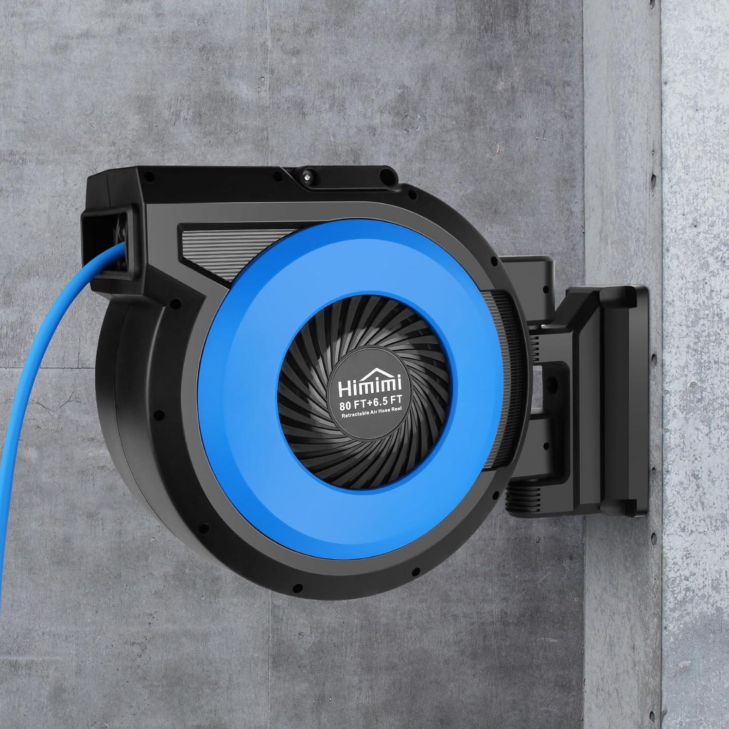 Reel de Manguera de Aire Retráctil 24.38m Himimi Azul