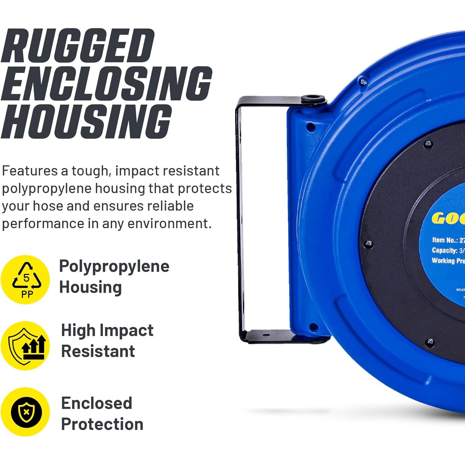 Carrete de Manguera Retráctil Goodyear 3/8" x 20m 300 PSI