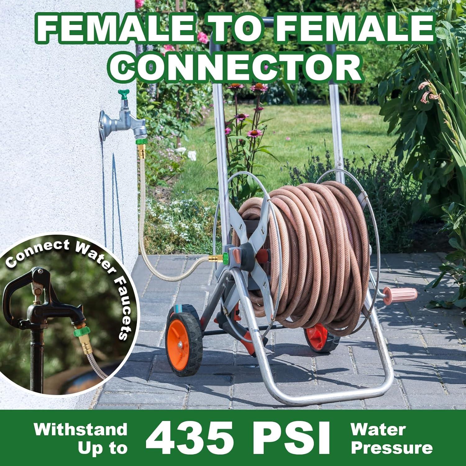 Manguera de Jardín PJT 3FT Acero Inoxidable Femenino a Femenino