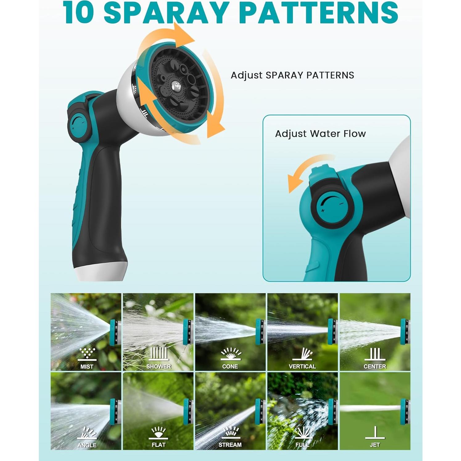 Carrete de Manguera de Jardín KUPAKY 10m Retráctil Gris