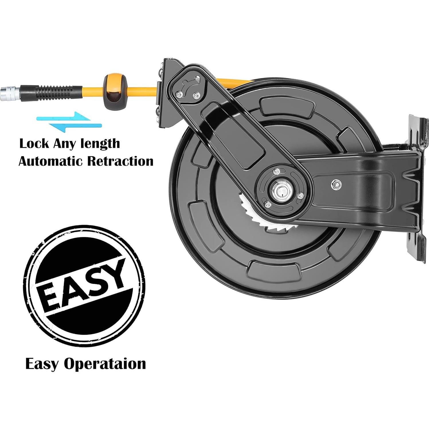 Carrete de Manguera de Aire Retráctil AIRZILLA 15.24m Acero