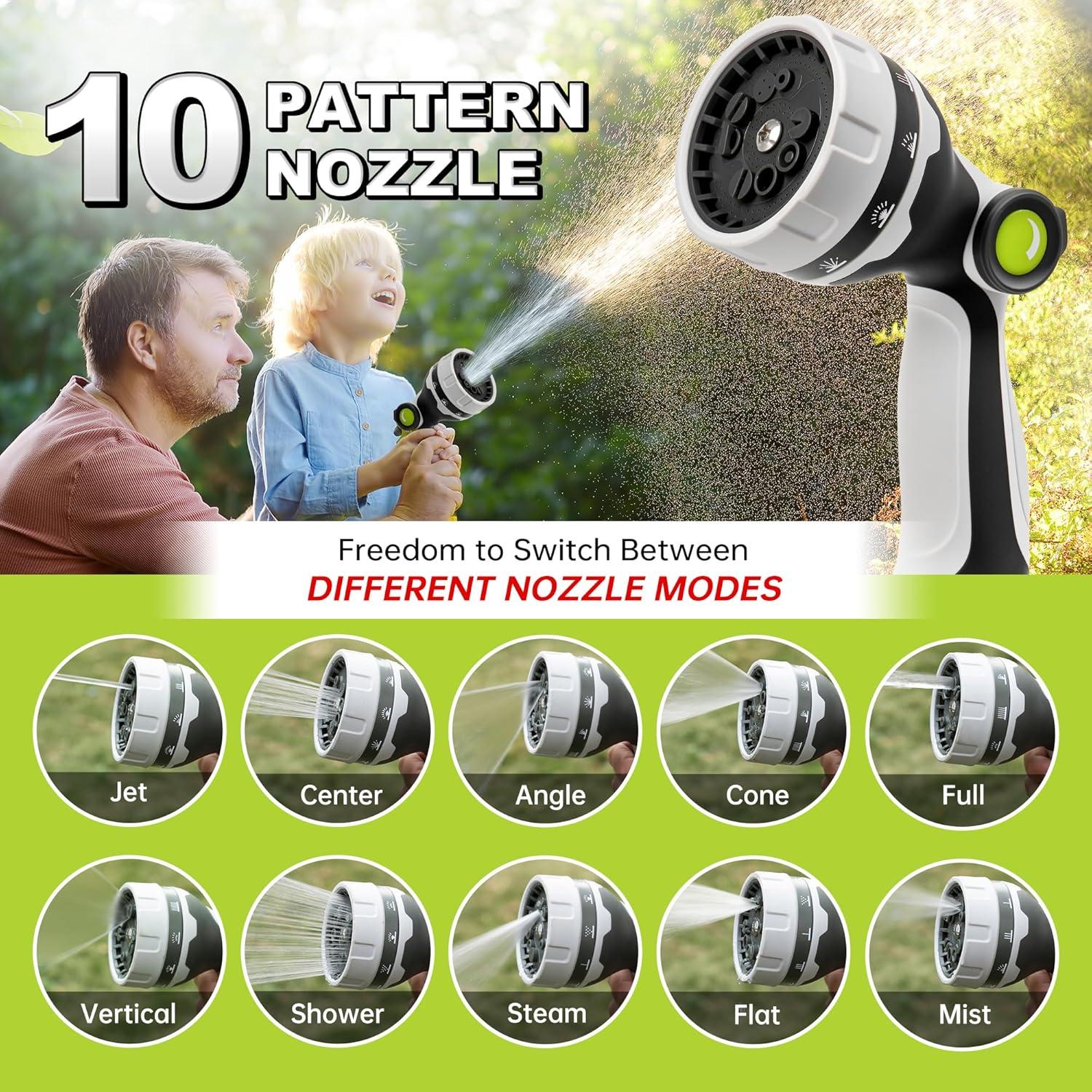 Carrete de Manguera de Jardín Retráctil 20M GEWIMI - 10 Modos de Rociado