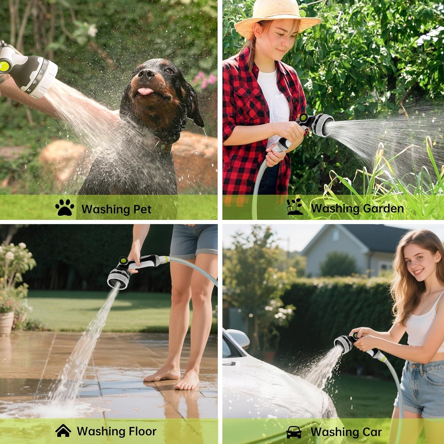 Carrete de Manguera de Jardín Retráctil 20M GEWIMI - 10 Modos de Rociado