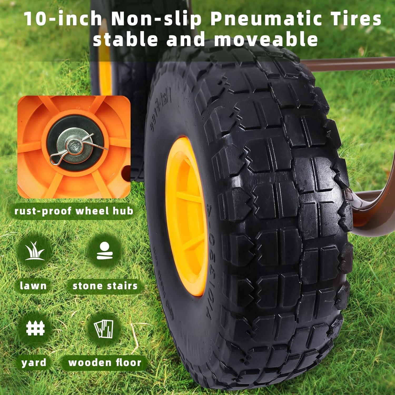 Carro de Manguera de Jardín WERMAH 2025, Soporta 300 pies