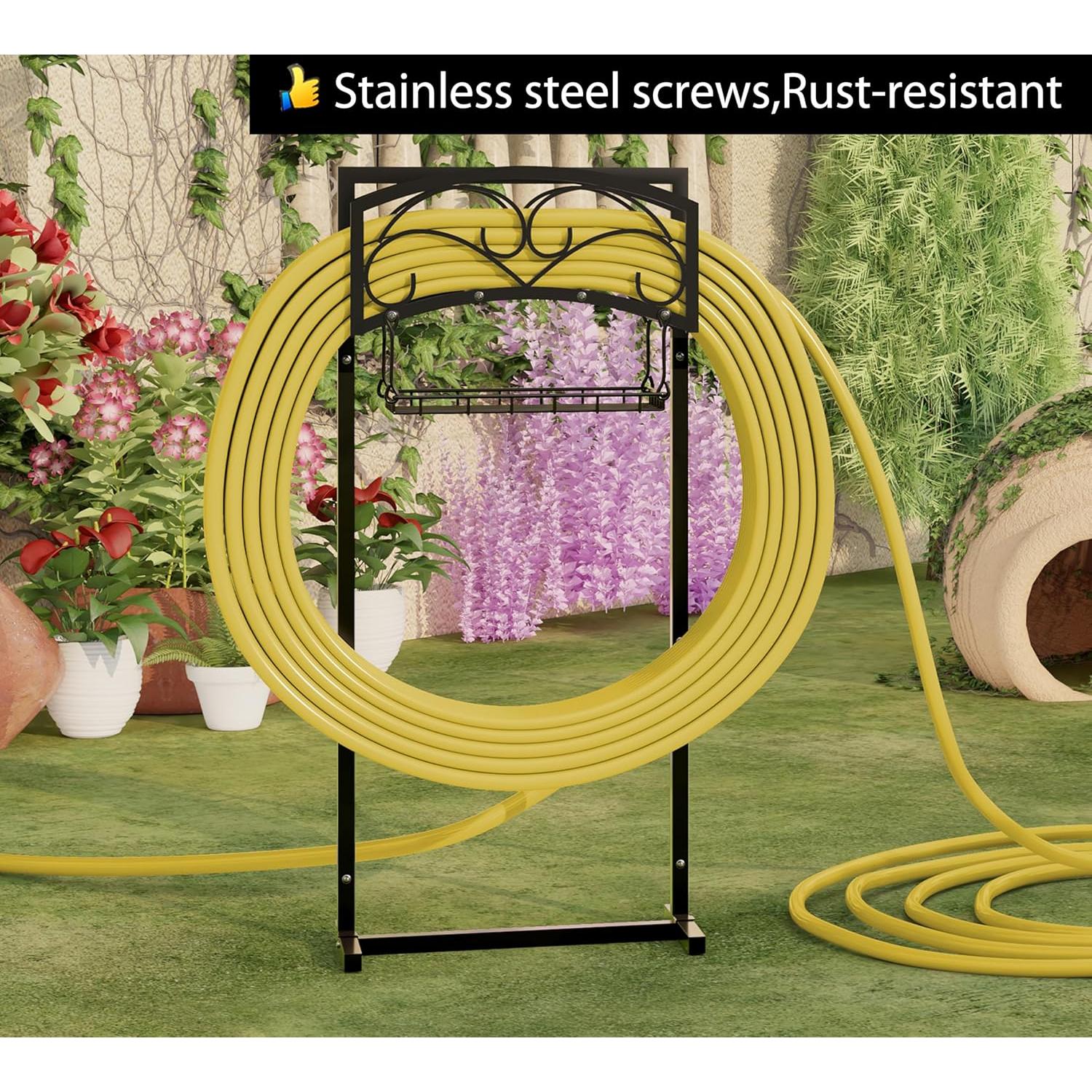 Soporte para Manguera de Jardín Fire Beauty, Acero, 54.86m