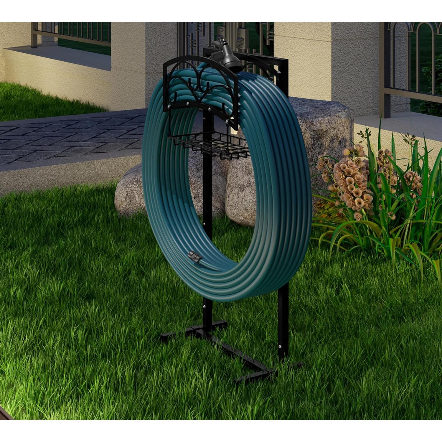 Soporte para Manguera de Jardín Fire Beauty, Acero, 54.86m