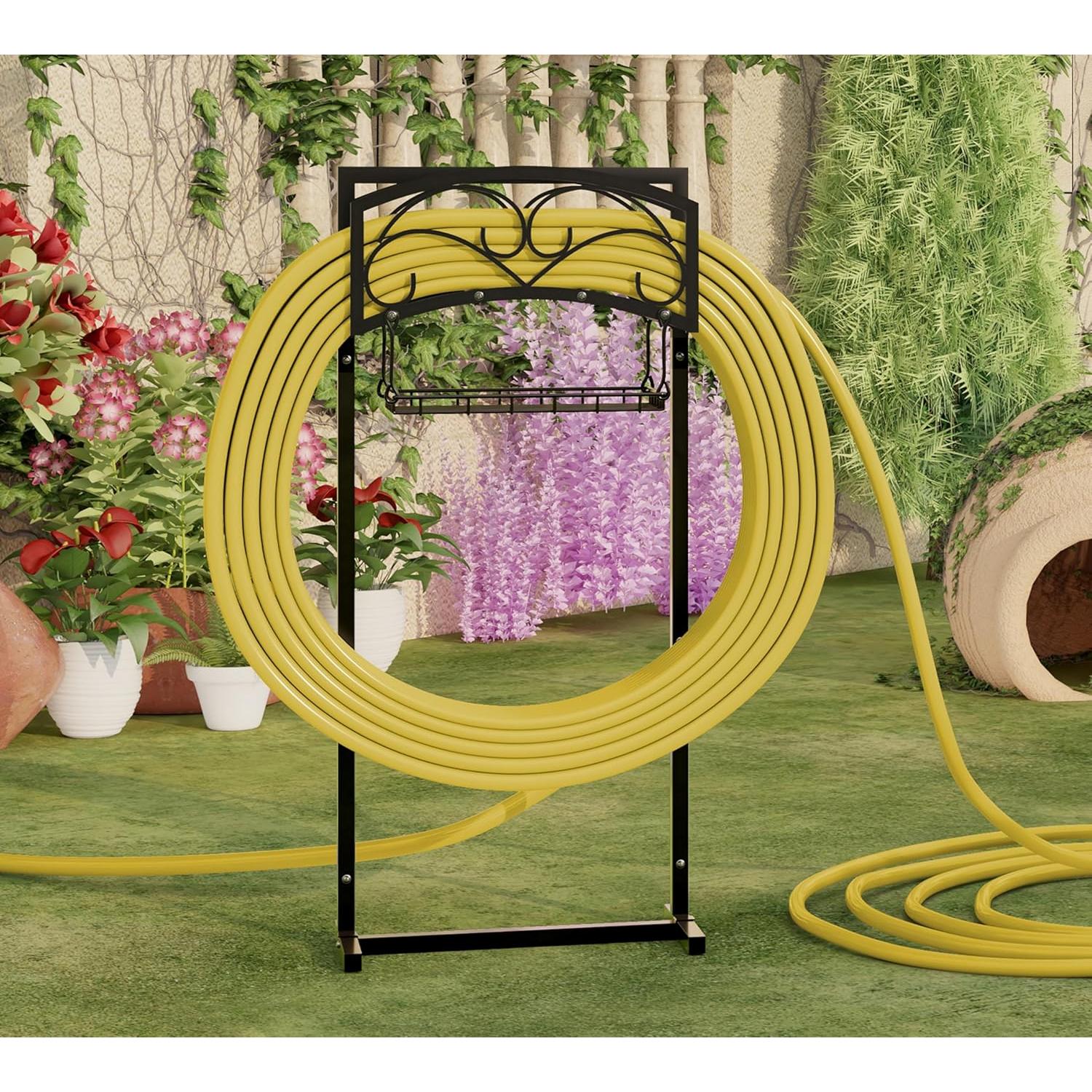 Soporte para Manguera de Jardín Fire Beauty, Acero, 54.86m