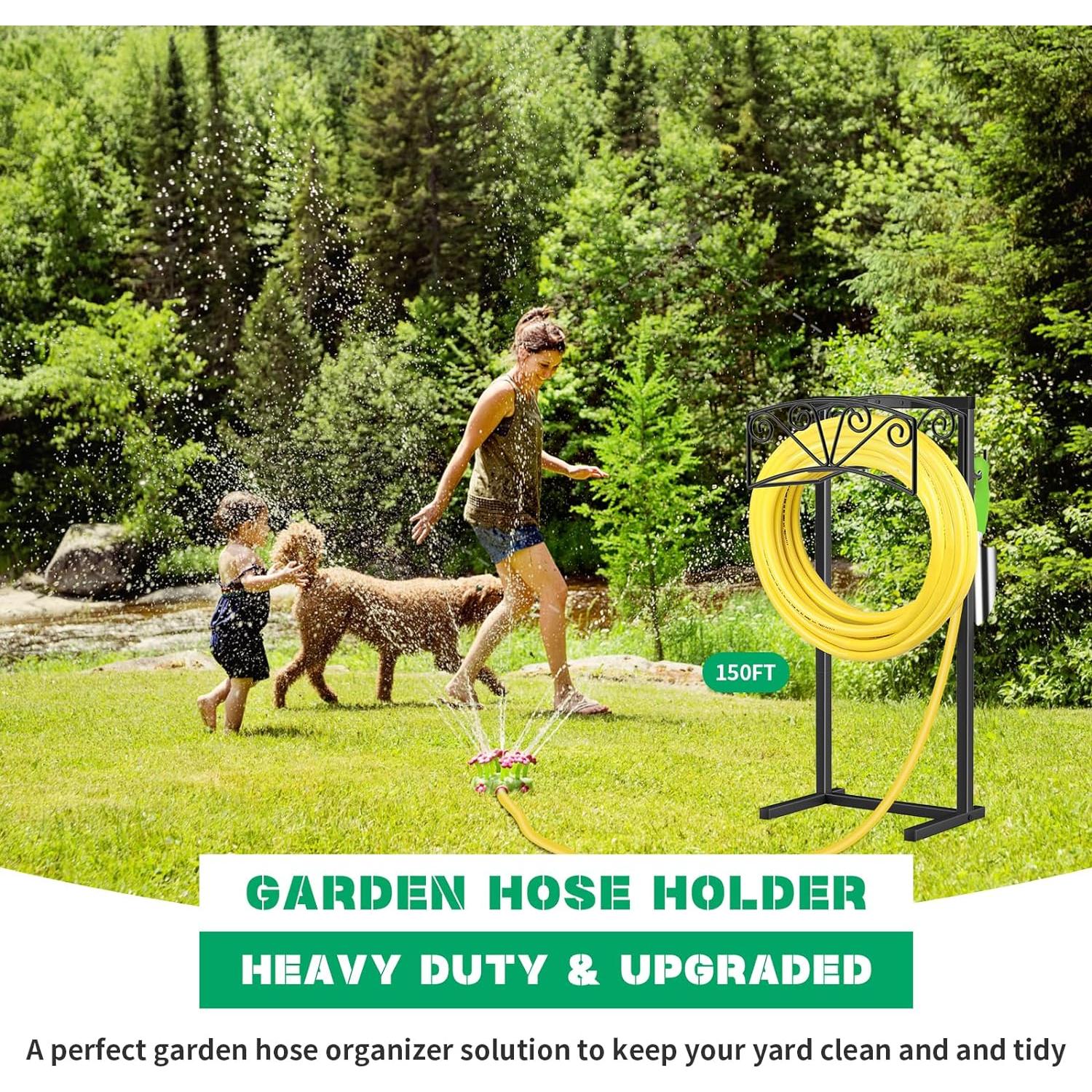 Soporte para Manguera de Jardín TomCare Metal 4 Picos 150 PIES