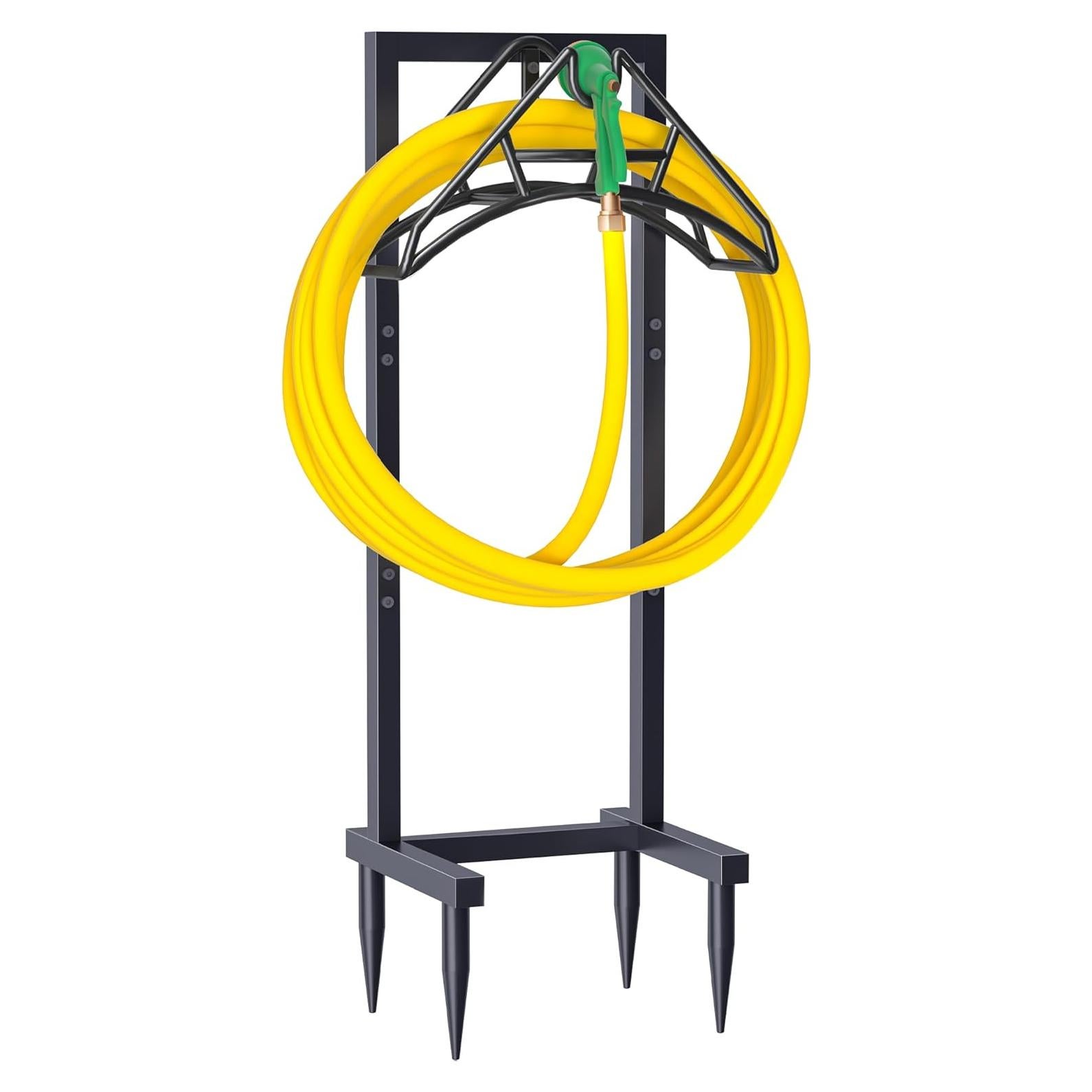 Soporte de Manguera de Jardín Artigarden 150 pies Metal Negro