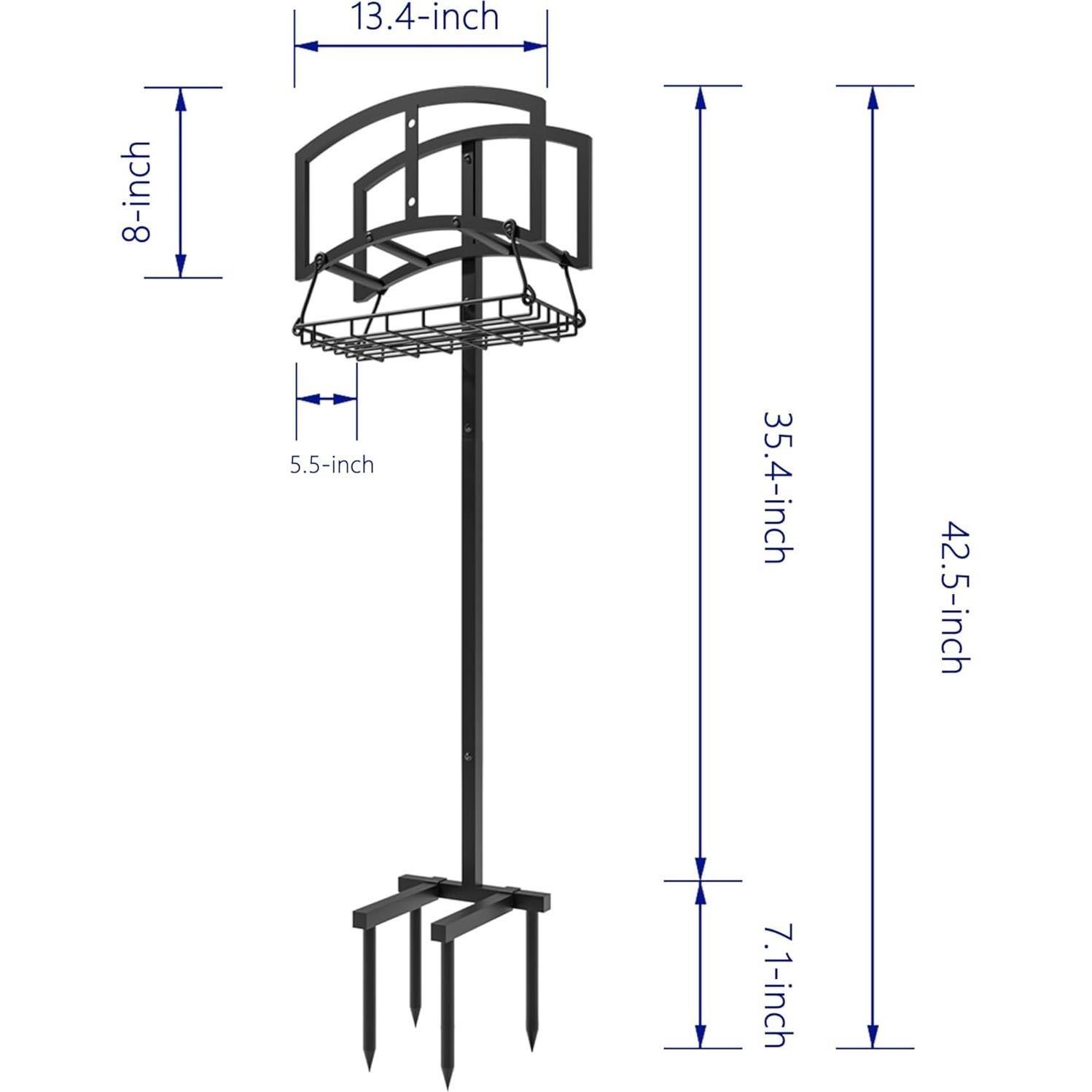 Soporte para Manguera de Jardín CALIDOLA 150FT Negro