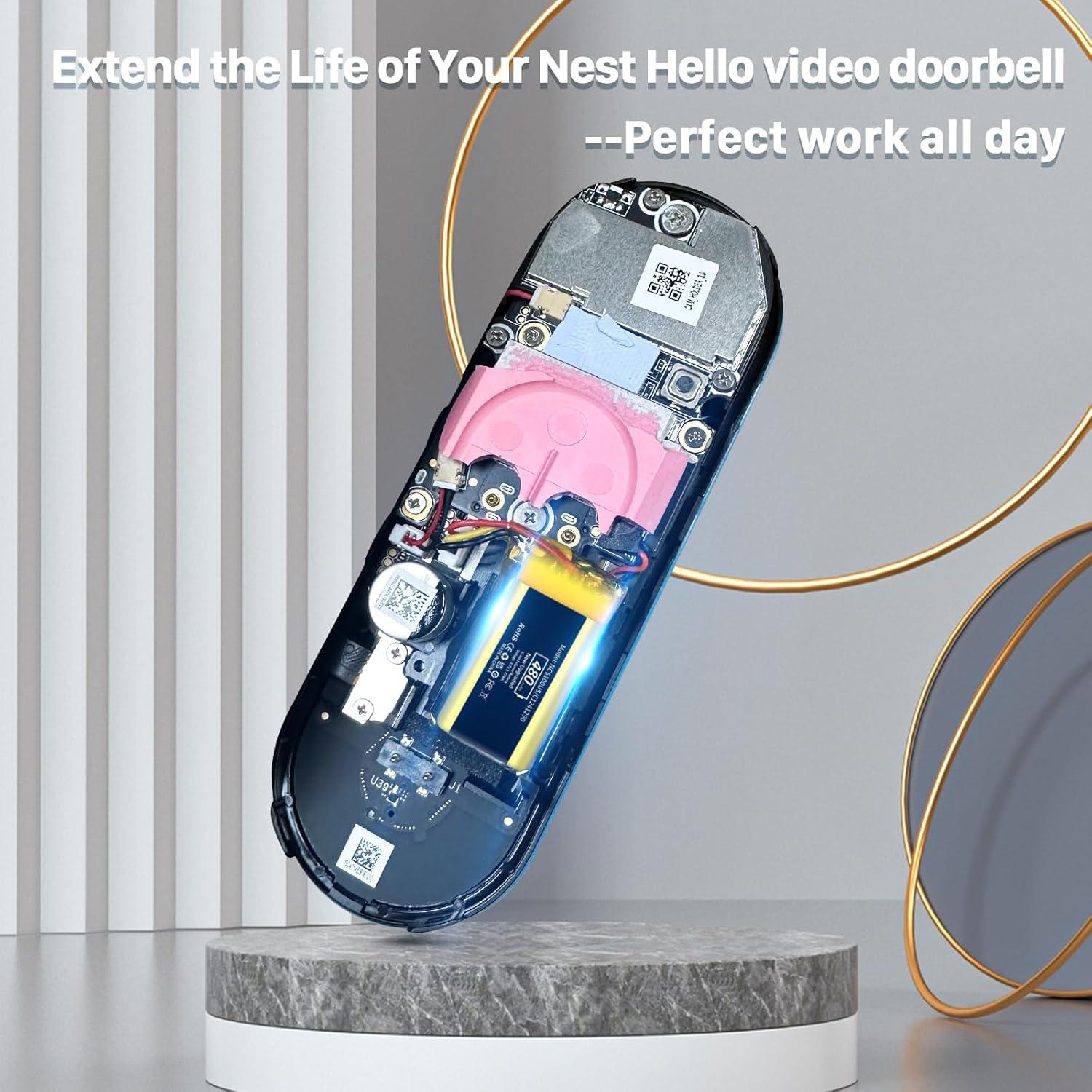 Batería de Reemplazo Nest Hello NC5100US 480mAh Li-Polímero