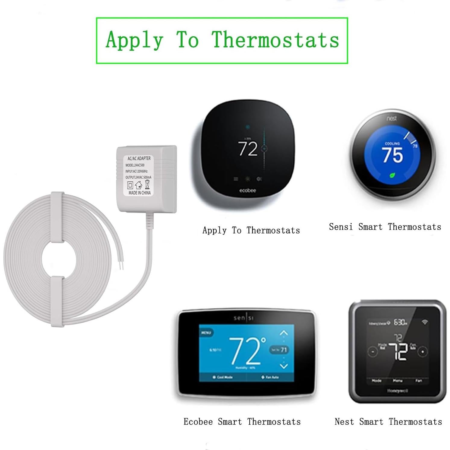 Transformador de Timbre 24V WSVOLLIS 10M Compatible con Nest y Ring