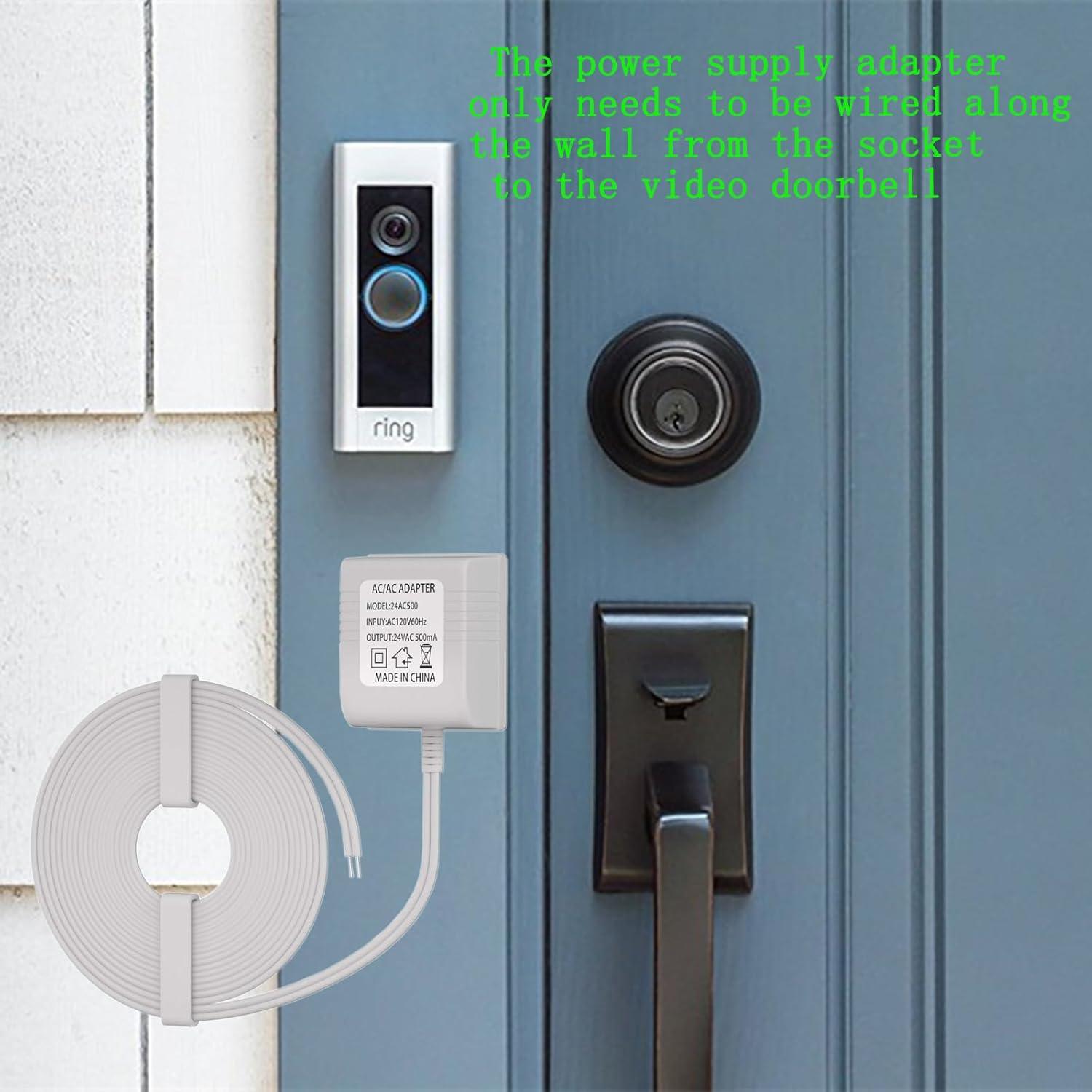 Transformador de Timbre 24V WSVOLLIS 10M Compatible con Nest y Ring