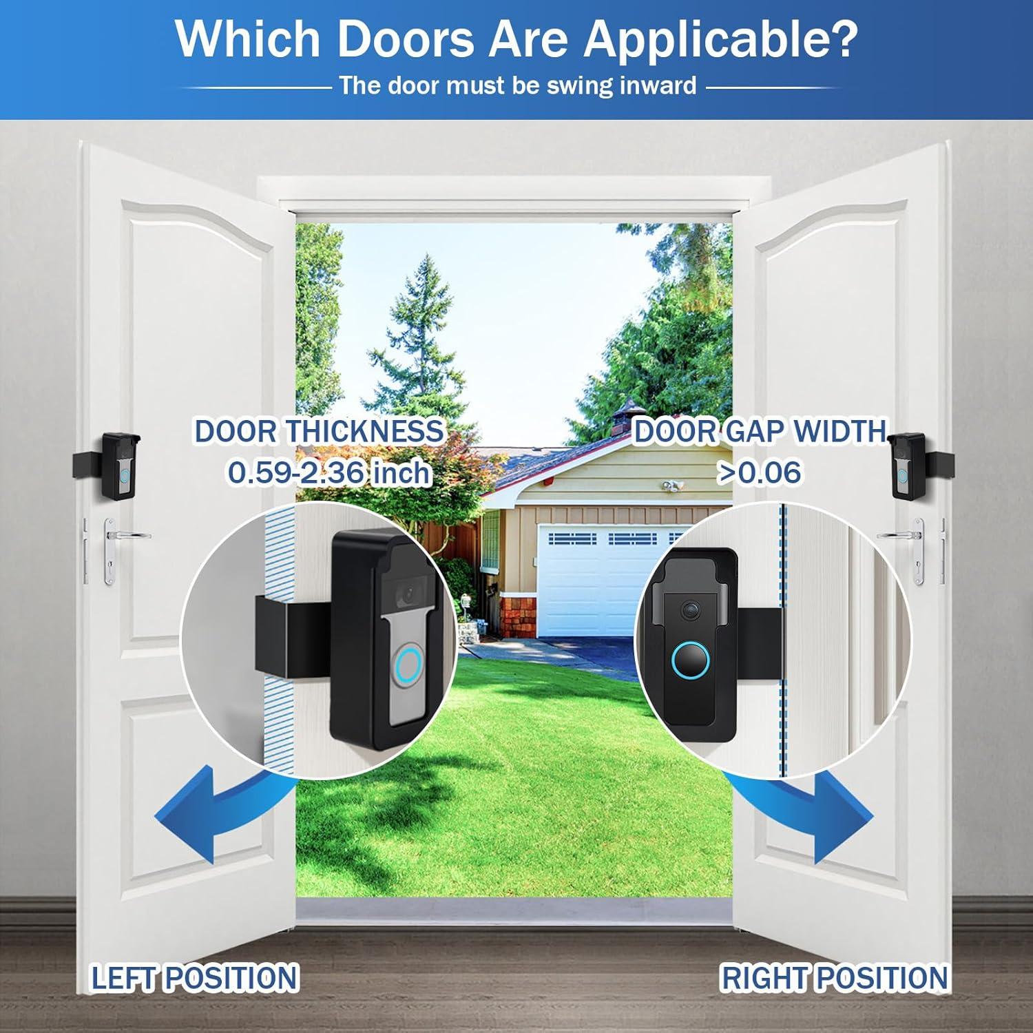 Soporte de timbre de video LTAXAF sin perforaciones 14.48x6.99cm